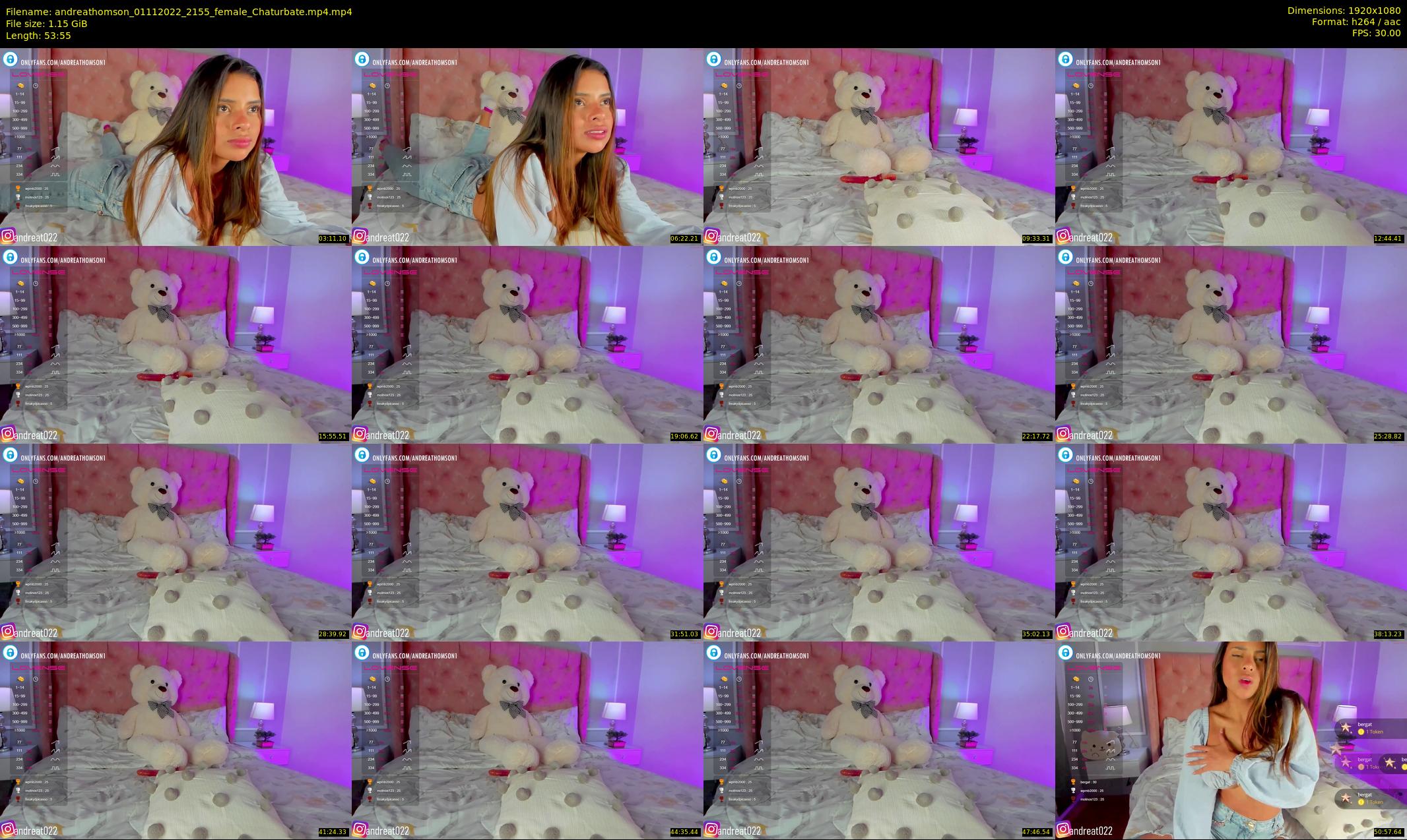 andreathomson — 54 minute Chaturbate female cam show recording, 1080p, Nov 1, 2022