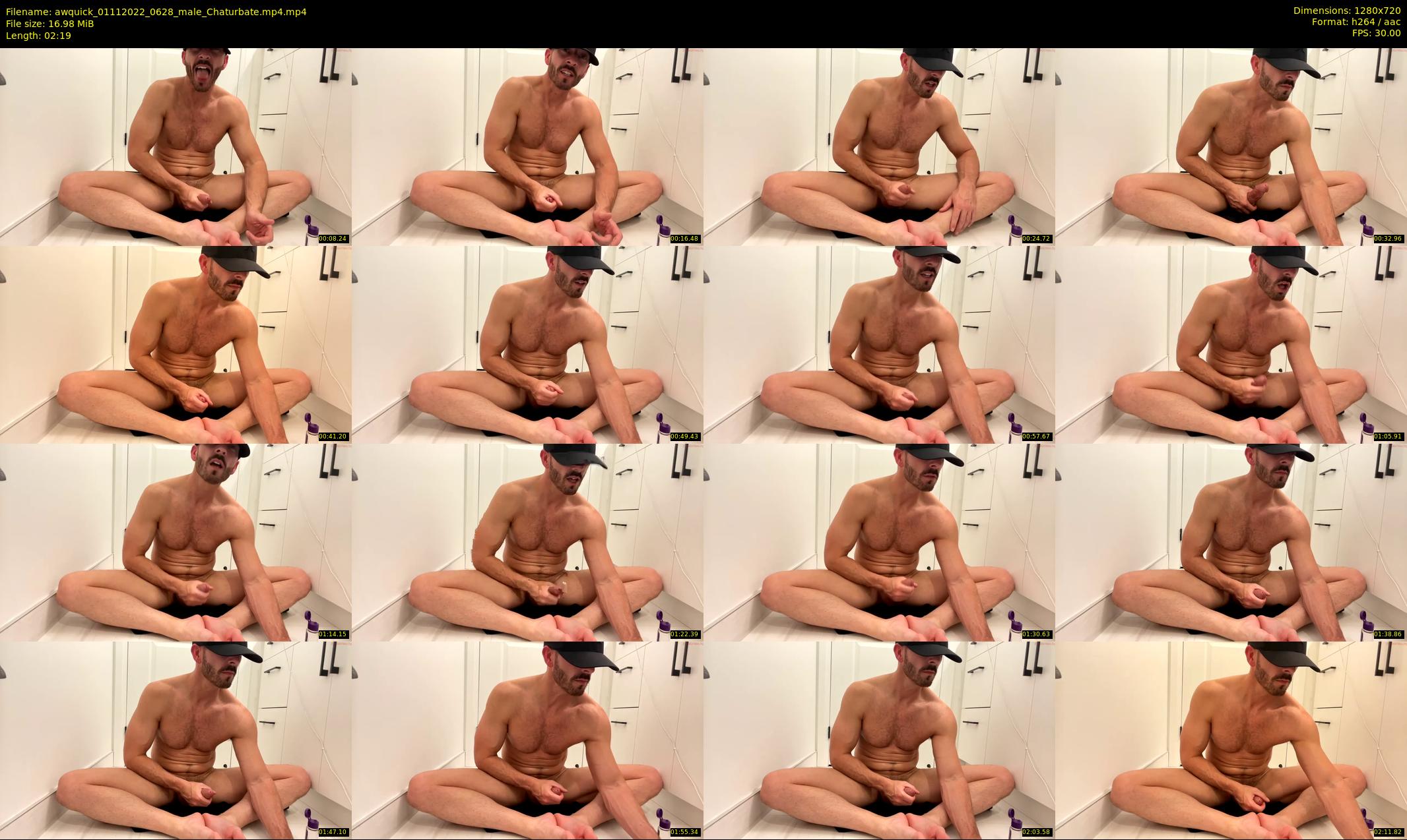 awquick — 3 minute Chaturbate male cam show recording, 720p, Nov 1, 2022