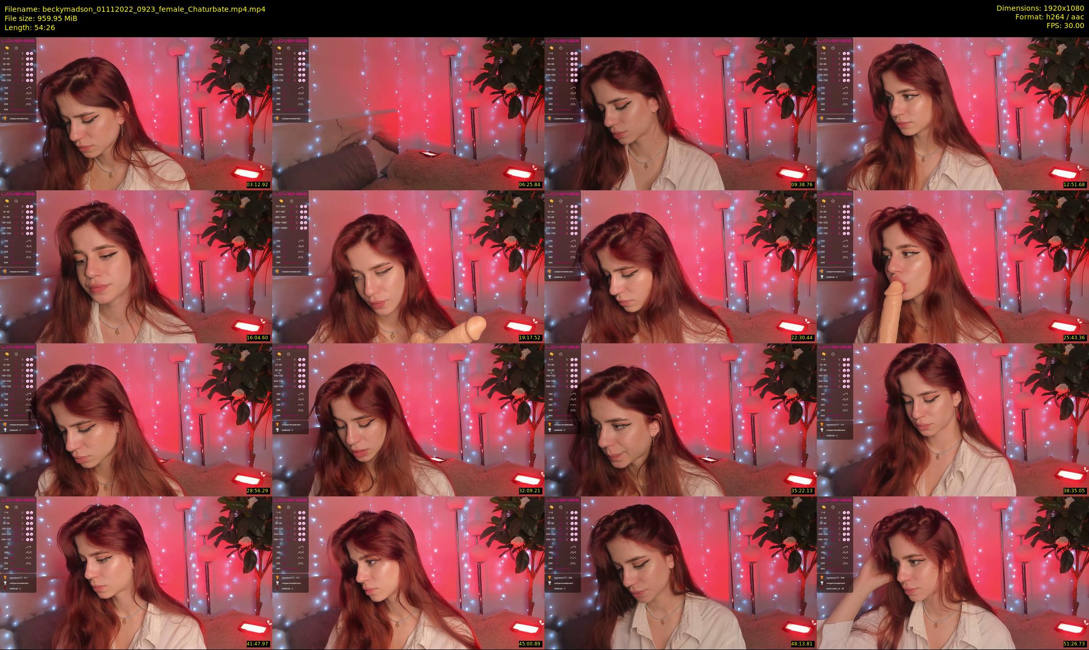 beckymadson — 55 minute Chaturbate female cam show recording, 1080p, Nov 1, 2022