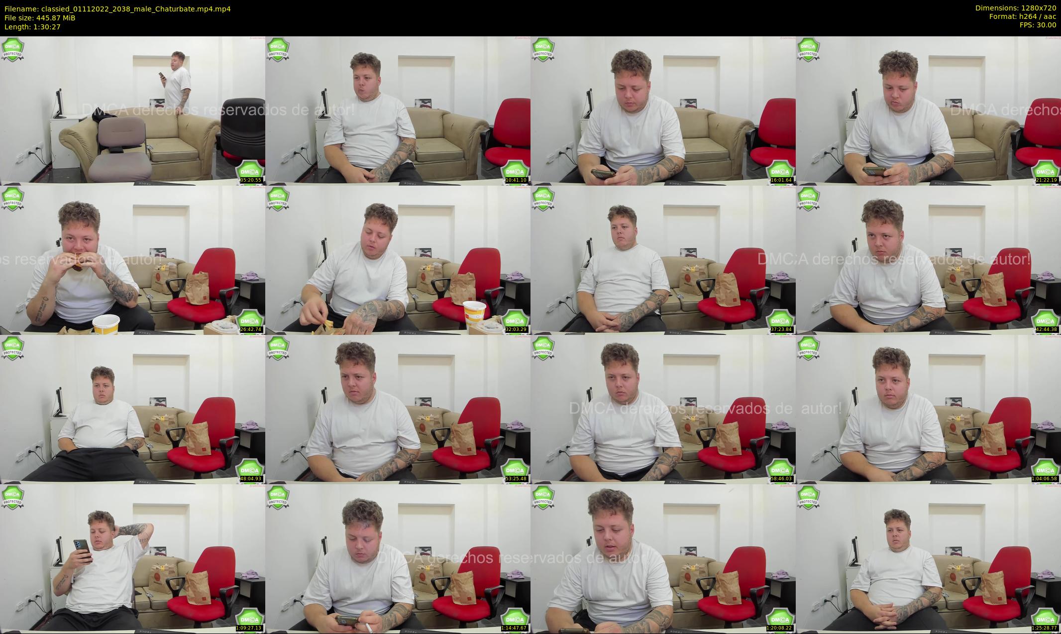 classied — 91 minute Chaturbate male cam show recording, 720p, Nov 1, 2022