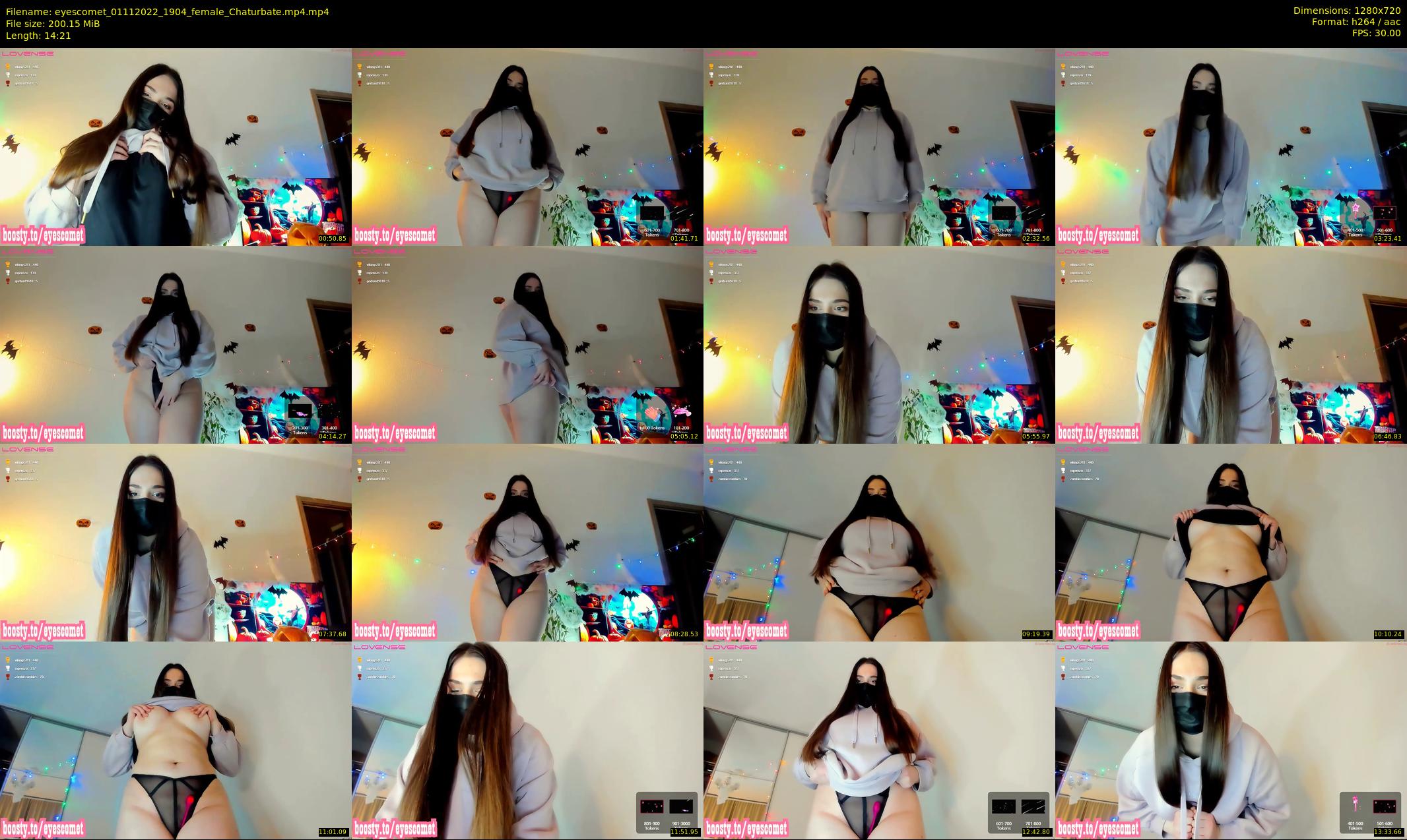 eyescomet — 15 minute Chaturbate female cam show recording, 720p, Nov 1, 2022