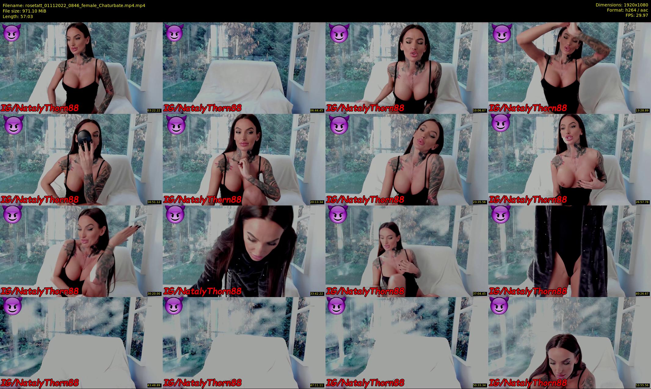 rosetatt — 58 minute Chaturbate female cam show recording, 1080p, Nov 1, 2022