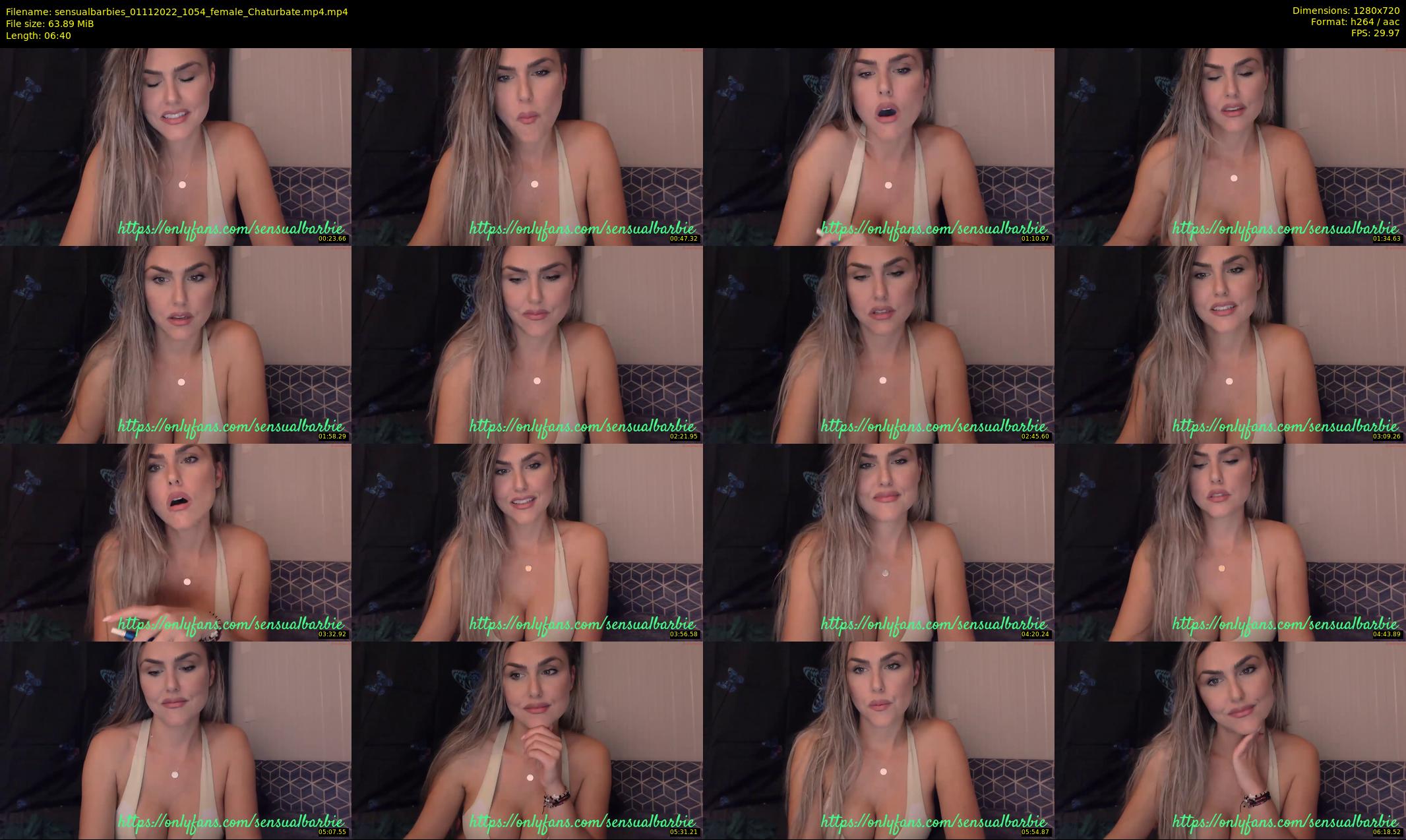 sensualbarbies — 7 minute Chaturbate female cam show recording, 720p, Nov 1, 2022