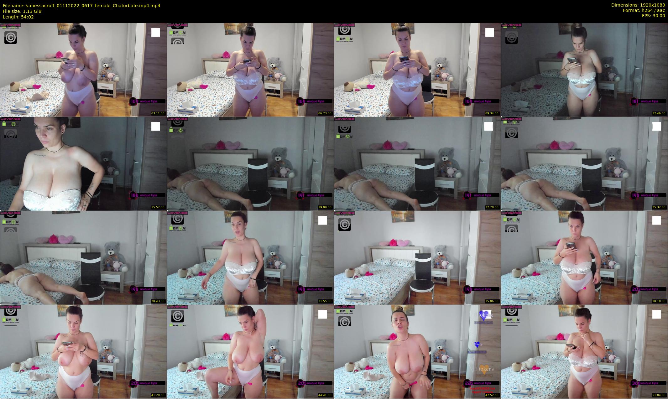 vanessacroft — 55 minute Chaturbate female cam show recording, 1080p, Nov 1, 2022