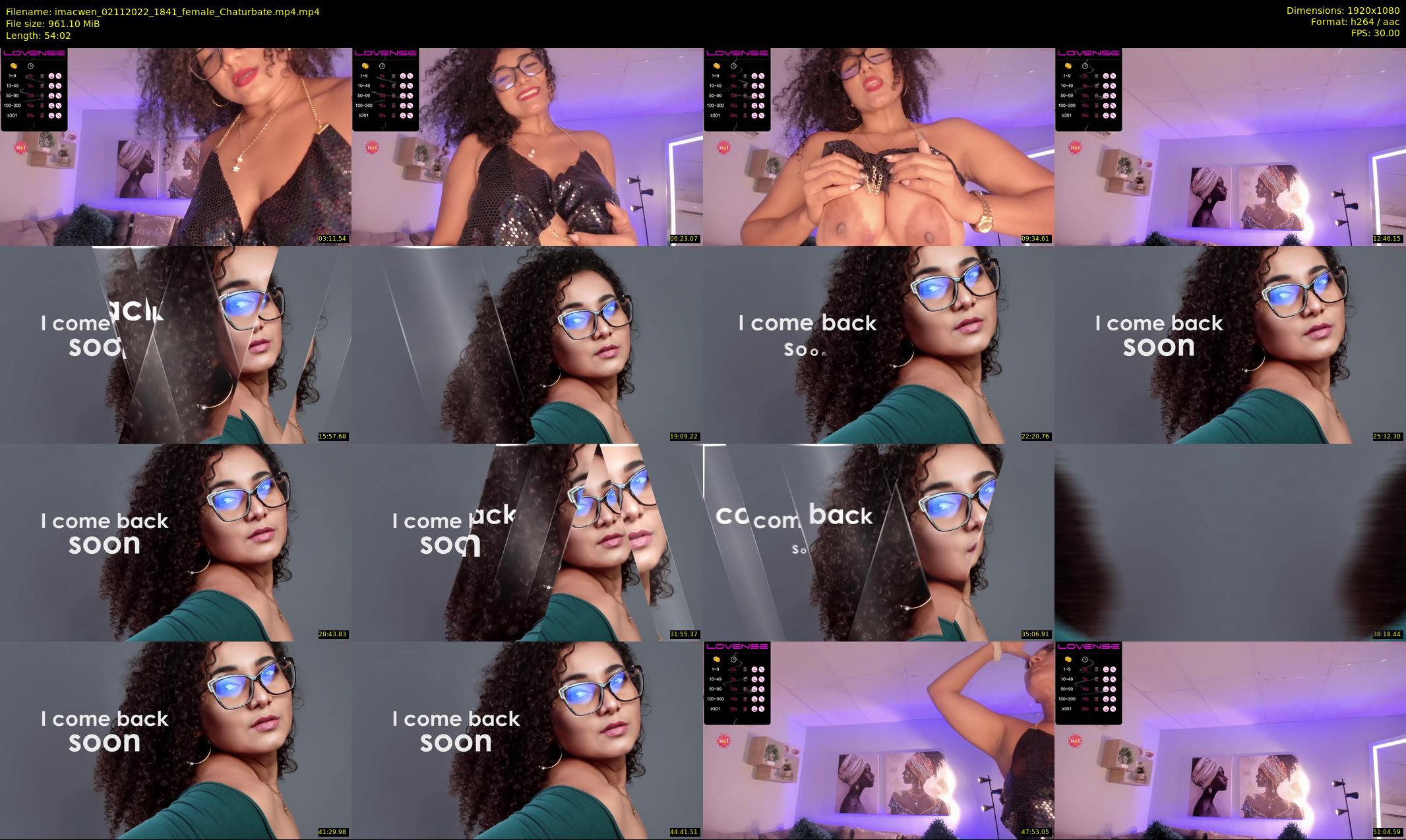 imacwen — 55 minute Chaturbate female cam show recording, 1080p, Nov 2, 2022