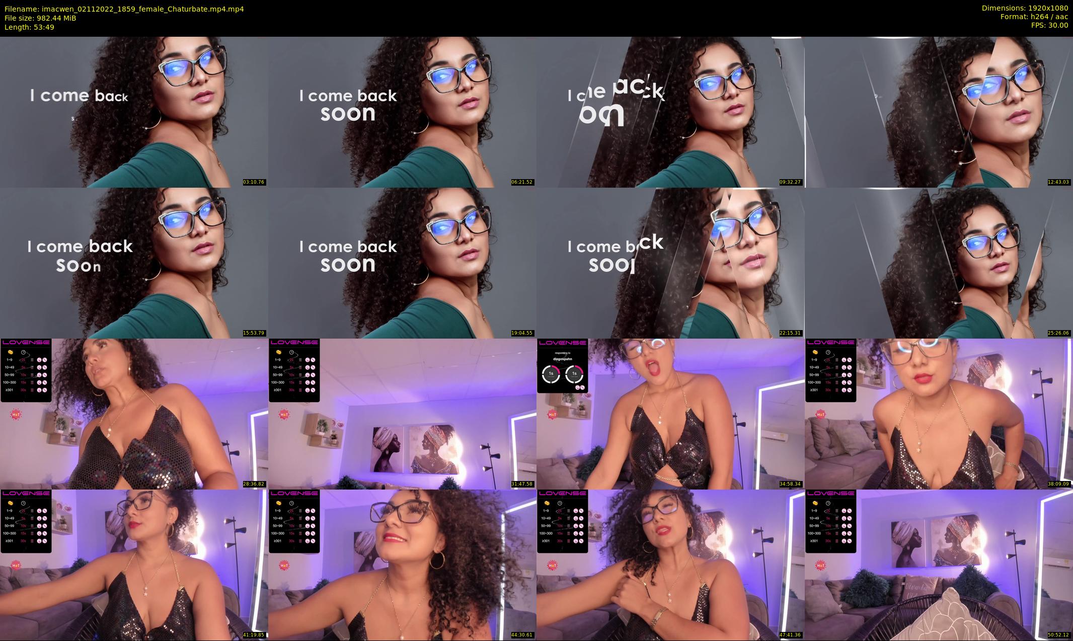 imacwen — 54 minute Chaturbate female cam show recording, 1080p, Nov 2, 2022
