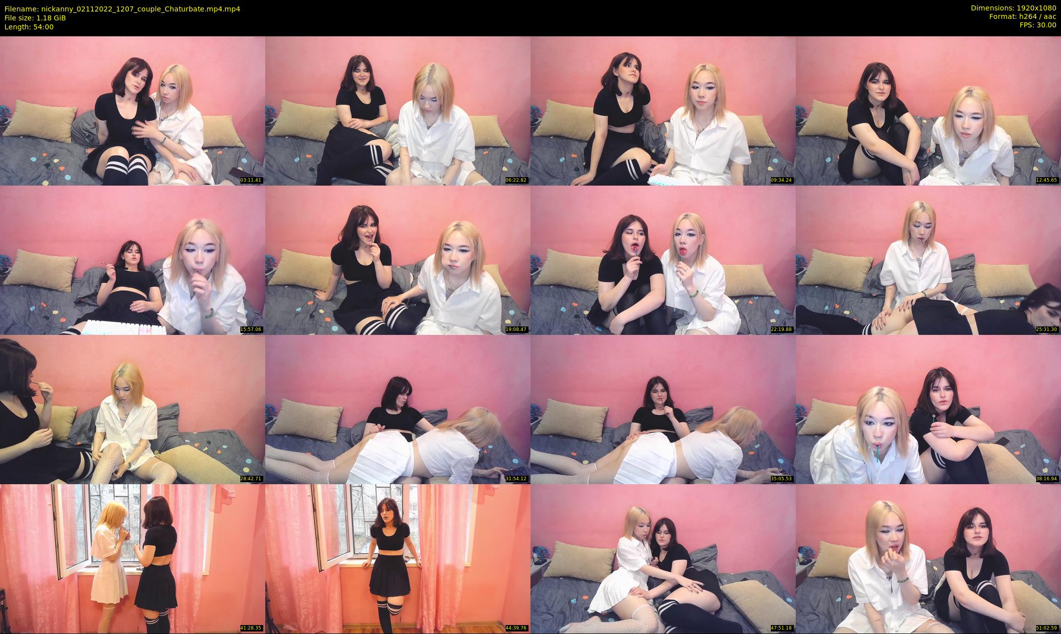nickanny — 54 minute Chaturbate couple cam show recording, 1080p, Nov 2, 2022