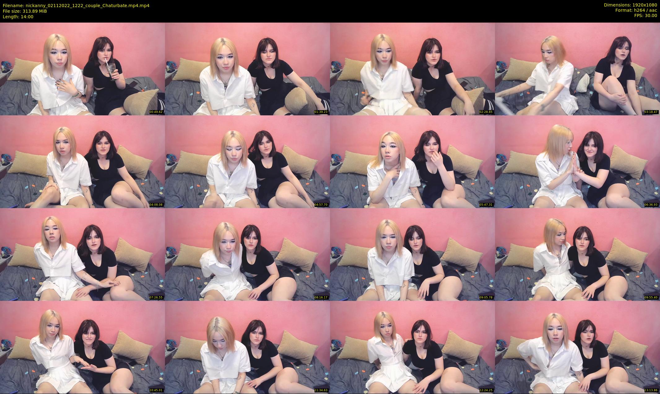 nickanny — 14 minute Chaturbate couple cam show recording, 1080p, Nov 2, 2022