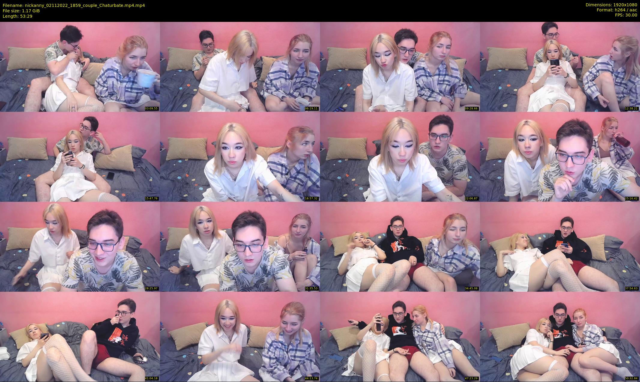 nickanny — 54 minute Chaturbate couple cam show recording, 1080p, Nov 2, 2022