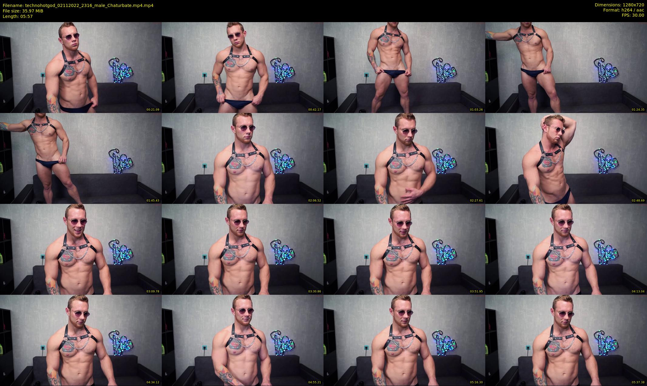 technohotgod — 6 minute Chaturbate male cam show recording, 720p, Nov 2, 2022