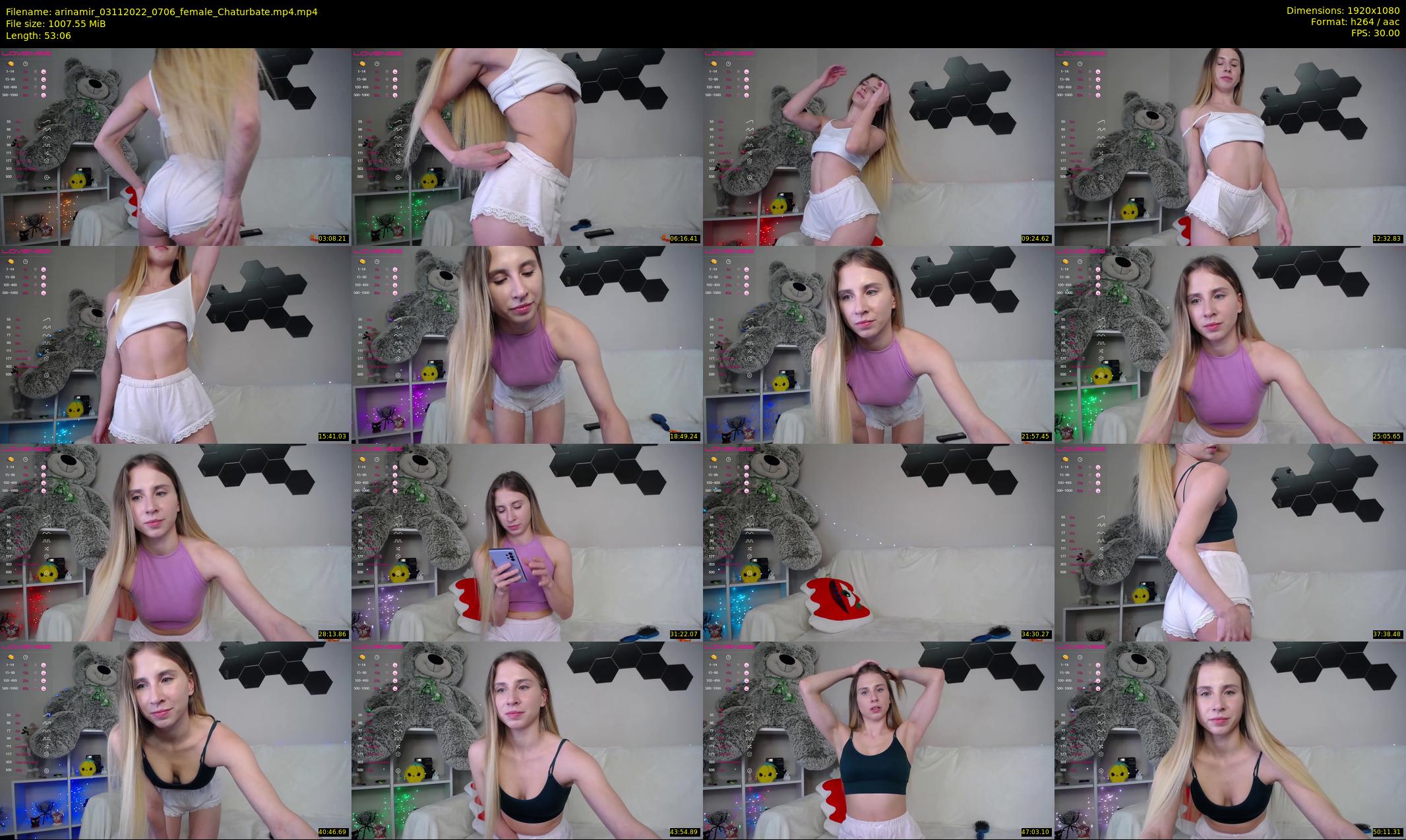 arinamir — 54 minute Chaturbate female cam show recording, 1080p, Nov 3, 2022