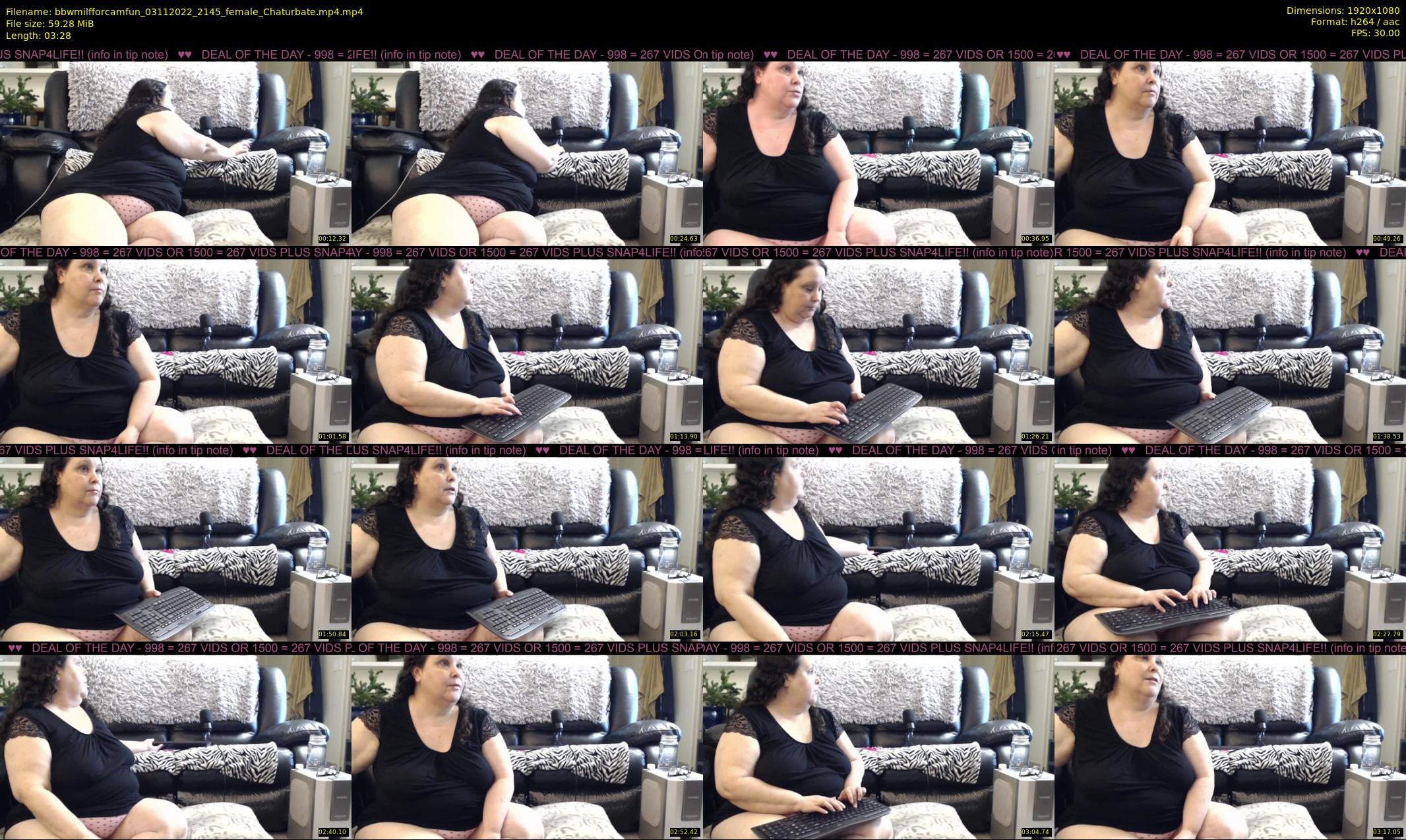 bbwmilfforcamfun — 4 minute Chaturbate female cam show recording, 1080p, Nov 3, 2022