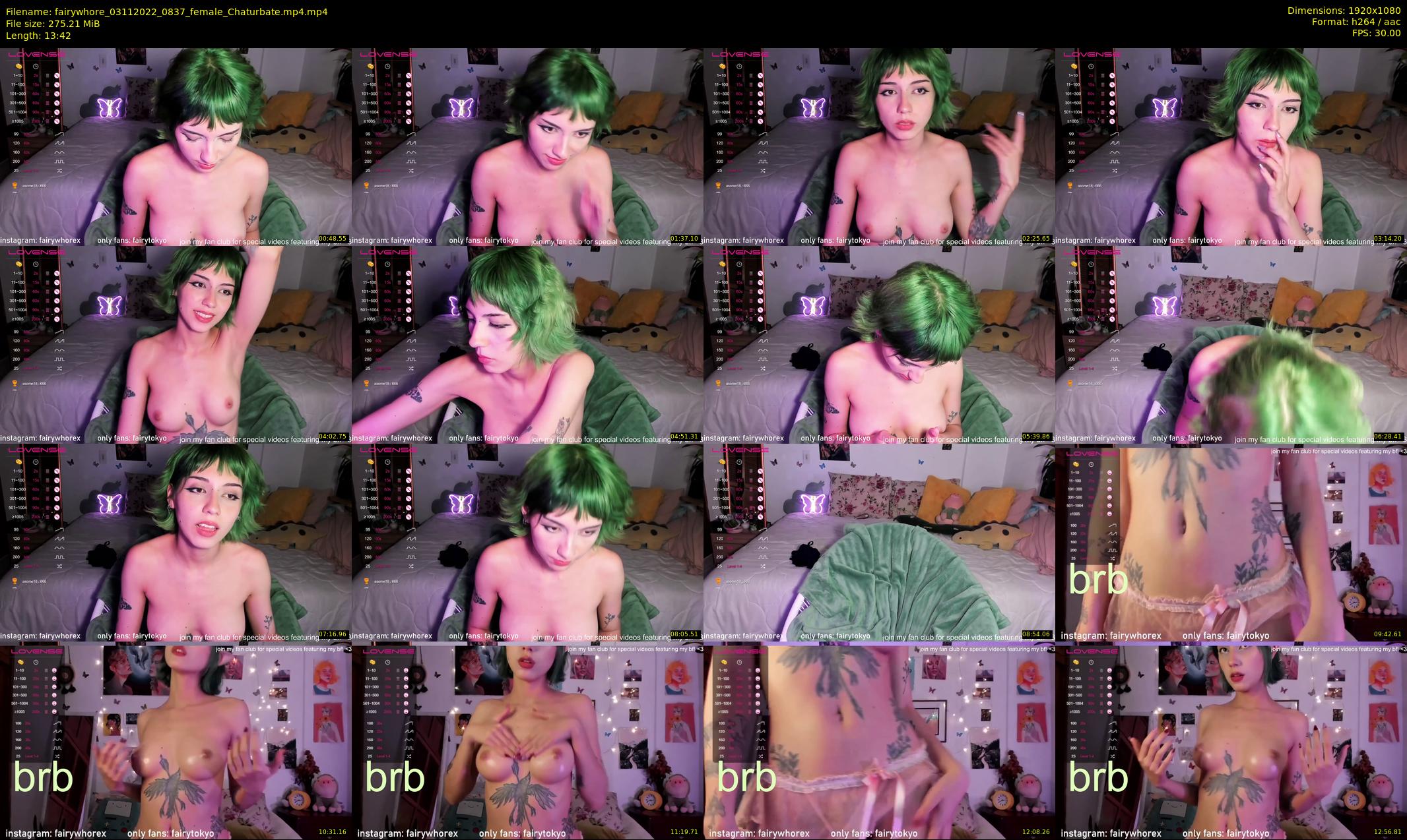 fairywhore — 14 minute Chaturbate female cam show recording, 1080p, Nov 3, 2022