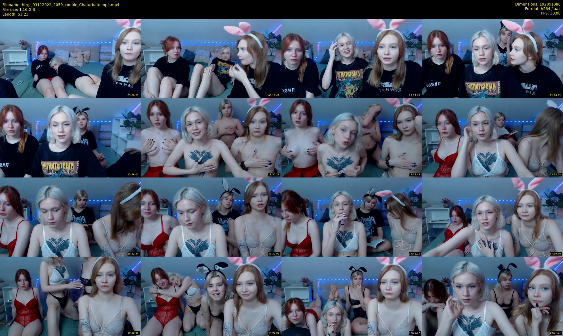 hizgi — 54 minute Chaturbate couple cam show recording, 1080p, Nov 3, 2022