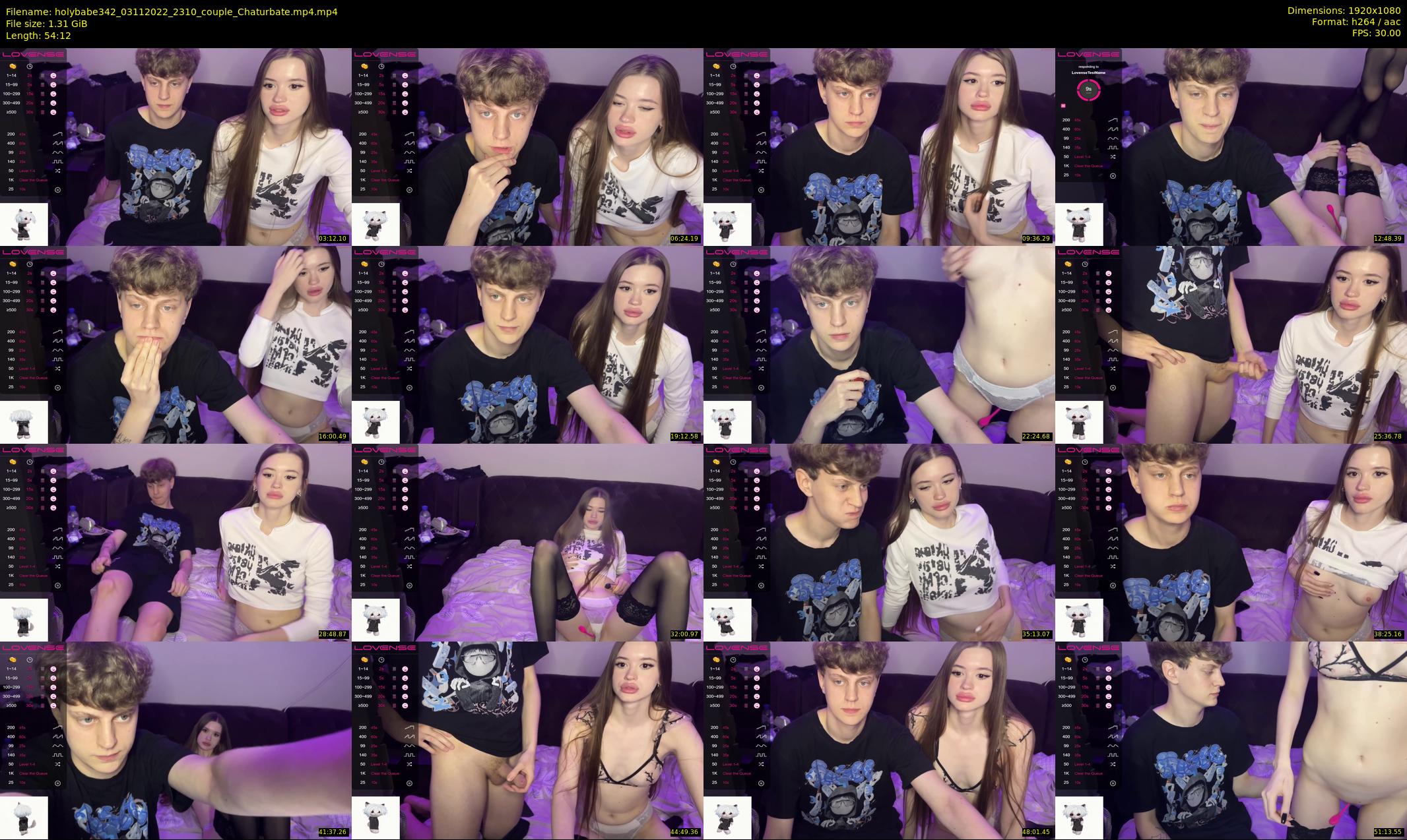 holybabe342 — 55 minute Chaturbate couple cam show recording, 1080p, Nov 3, 2022