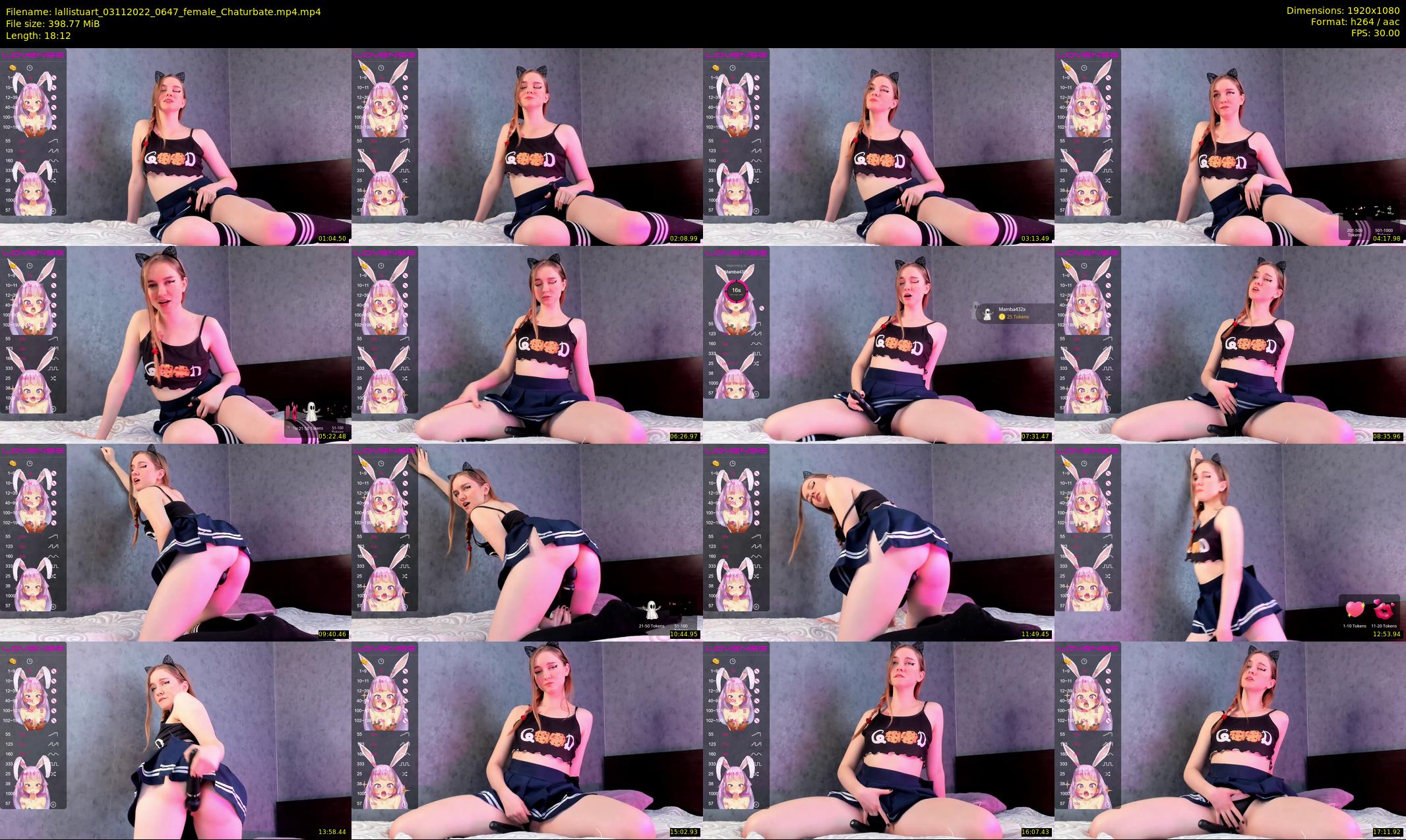 lallistuart — 19 minute Chaturbate female cam show recording, 1080p, Nov 3, 2022