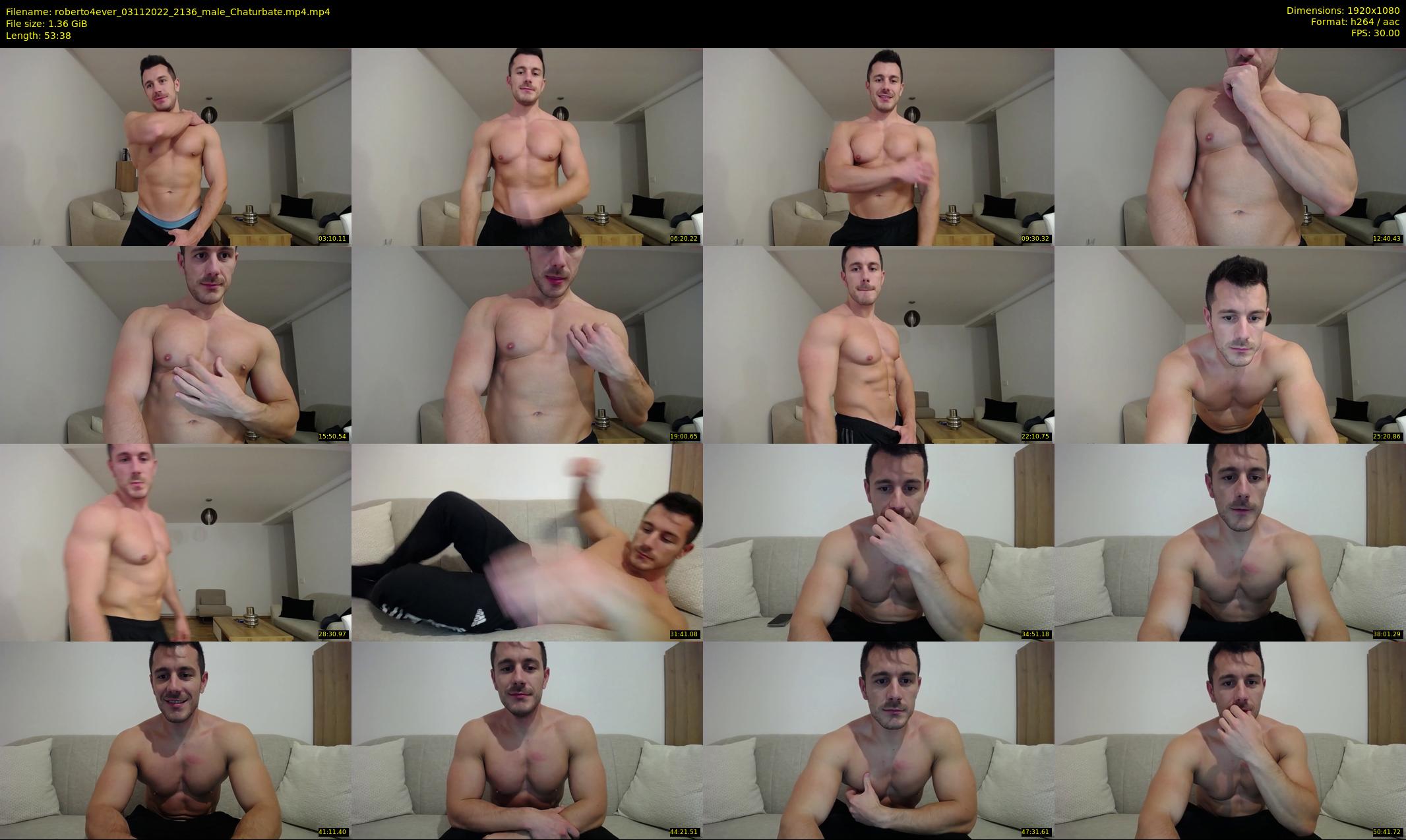 roberto4ever — 54 minute Chaturbate male cam show recording, 1080p, Nov 3, 2022