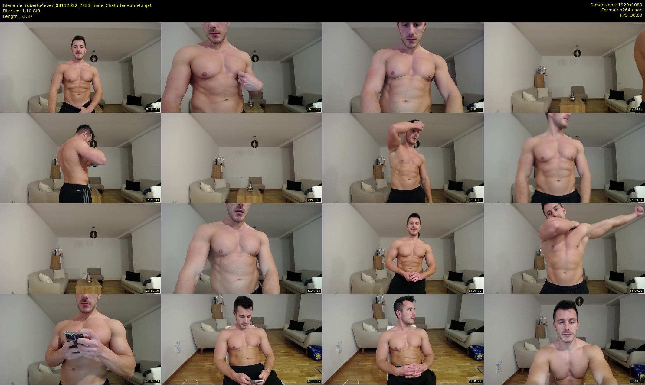 roberto4ever — 54 minute Chaturbate male cam show recording, 1080p, Nov 3, 2022