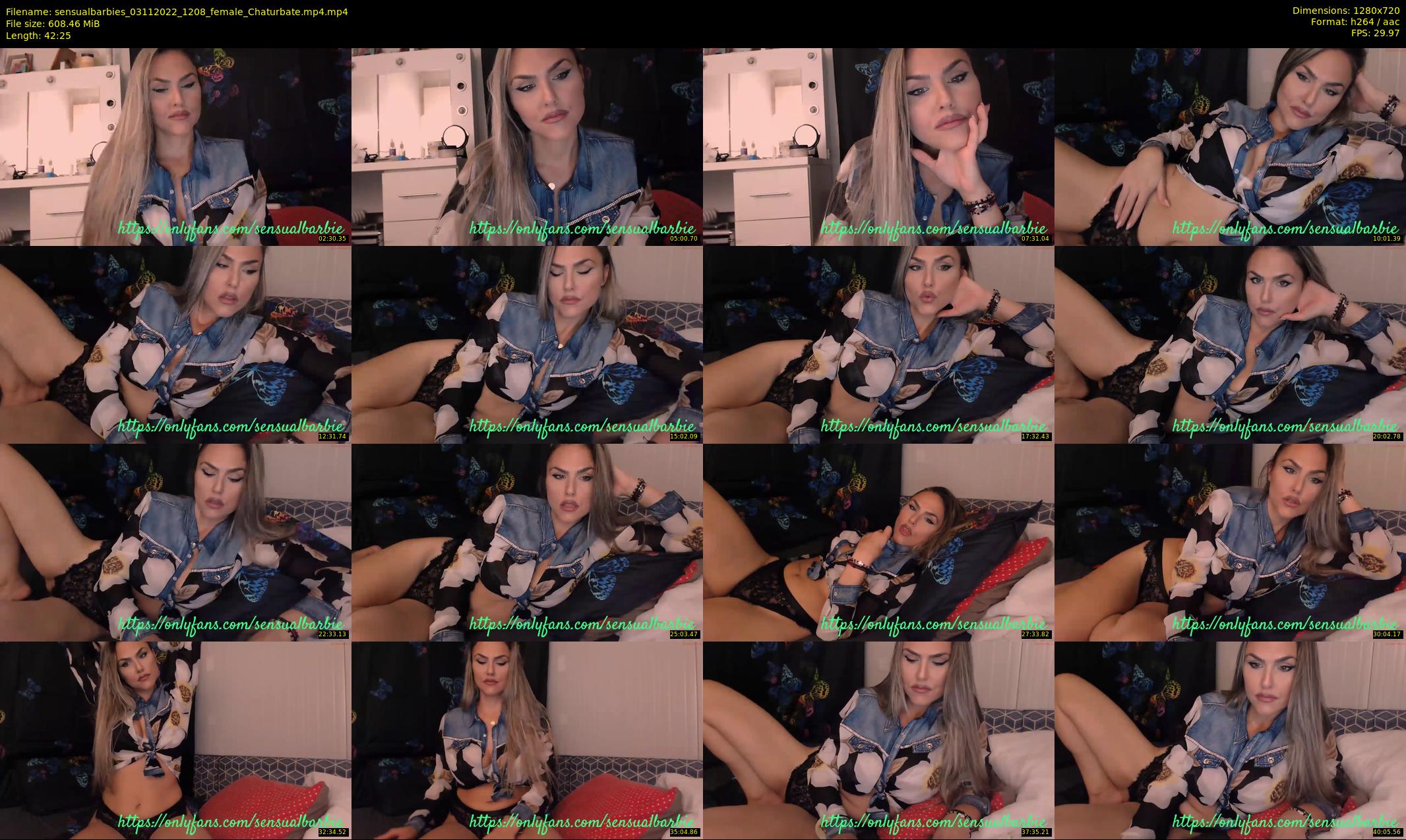 sensualbarbies — 43 minute Chaturbate female cam show recording, 720p, Nov 3, 2022