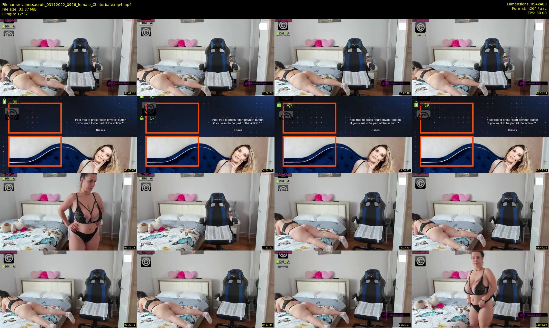 vanessacroft — 13 minute Chaturbate female cam show recording, 480p, Nov 3, 2022