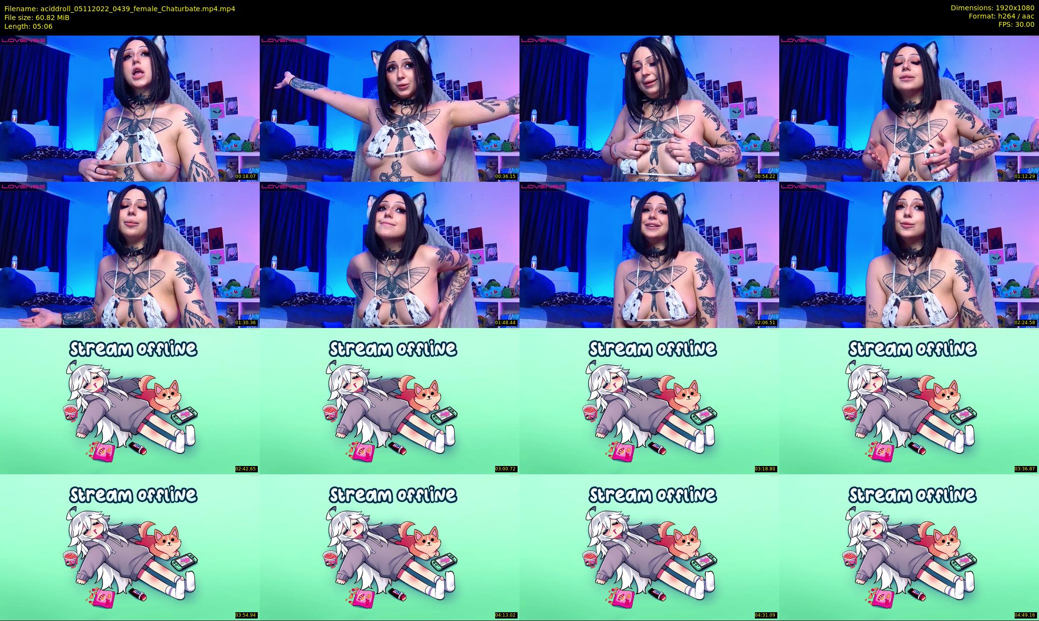 aciddroll — 6 minute Chaturbate female cam show recording, 1080p, Nov 5, 2022