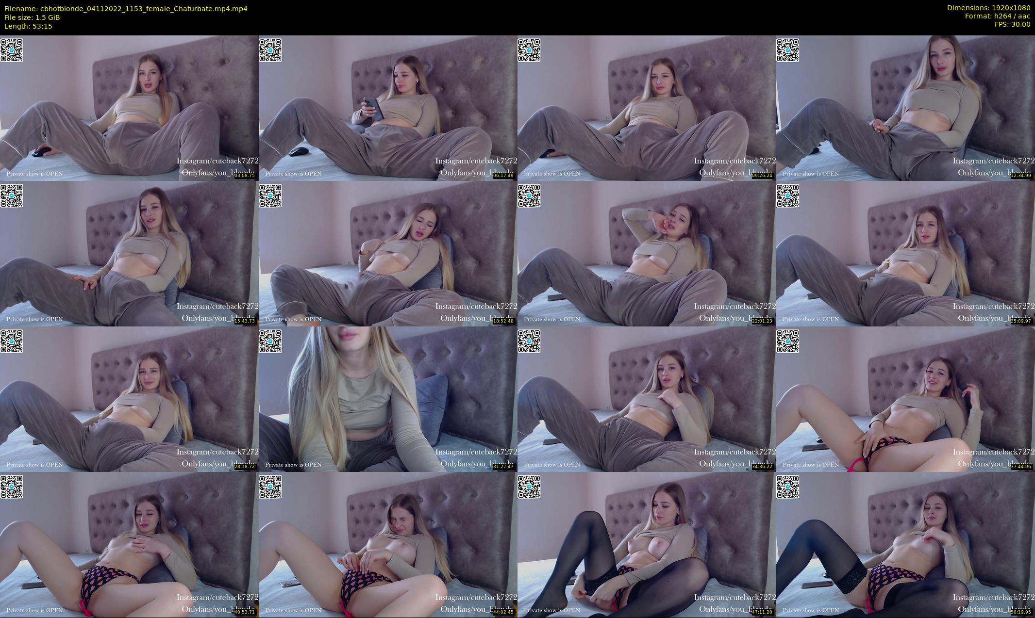 cbhotblonde — 54 minute Chaturbate female cam show recording, 1080p, Nov 4, 2022