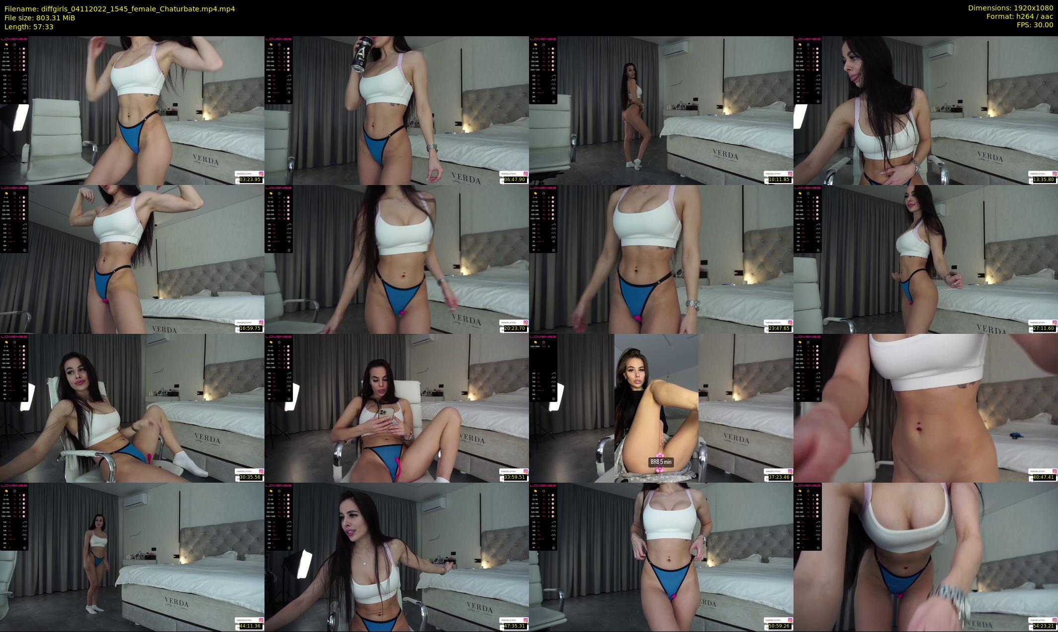diffgirls — 58 minute Chaturbate female cam show recording, 1080p, Nov 4, 2022