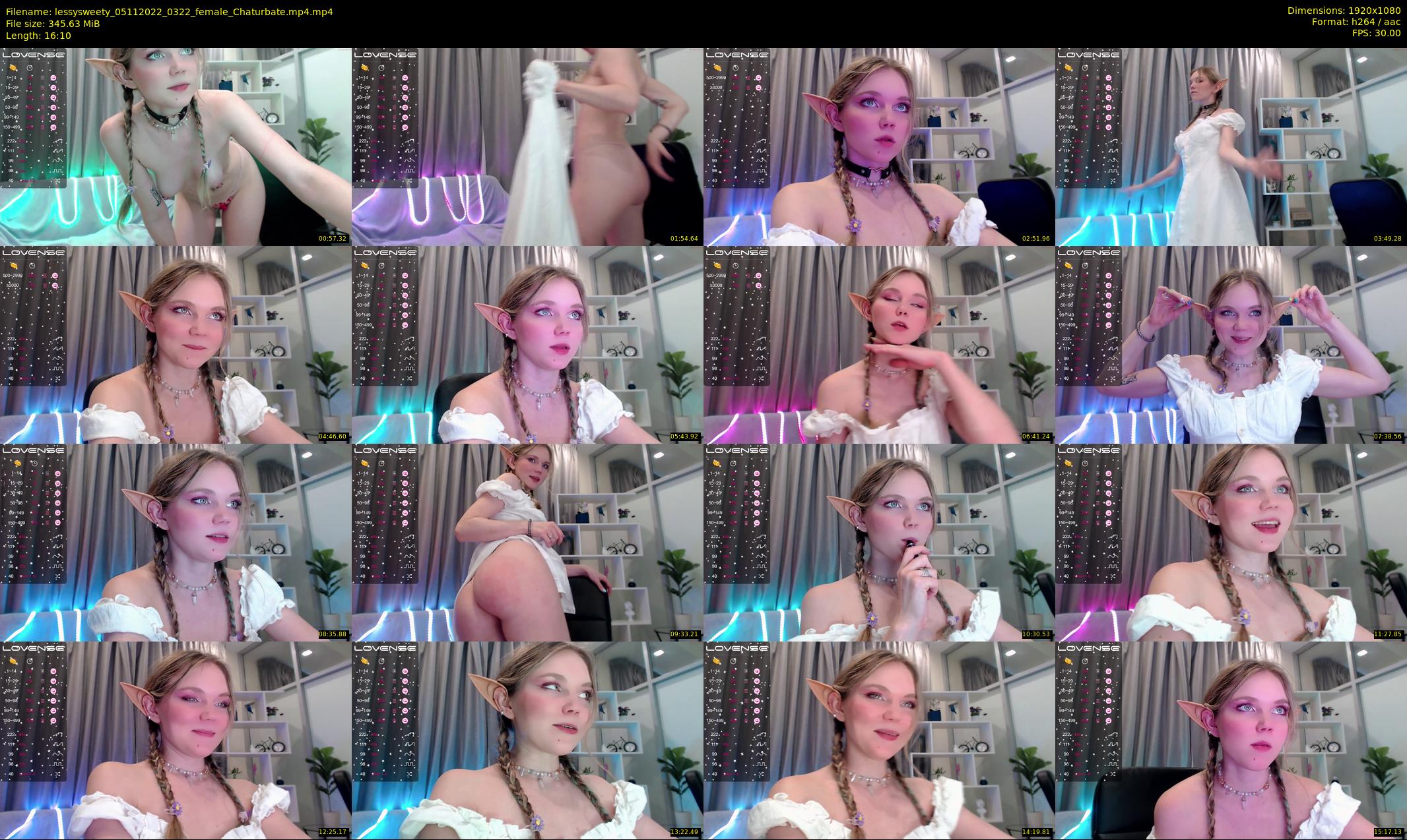 lessysweety — 17 minute Chaturbate female cam show recording, 1080p, Nov 5, 2022