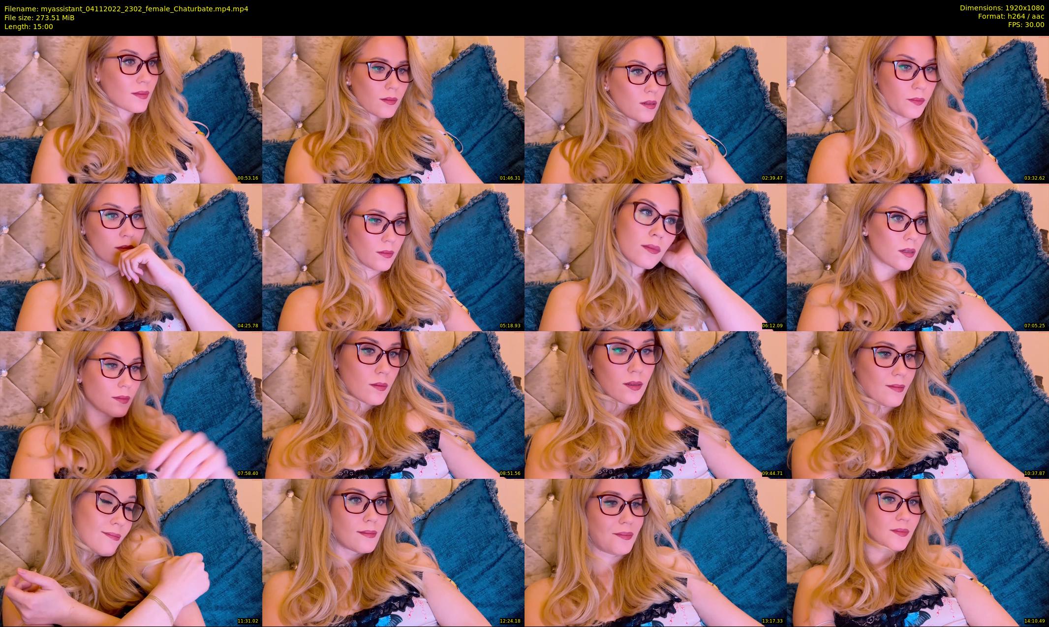 myassistant — 15 minute Chaturbate female cam show recording, 1080p, Nov 4, 2022