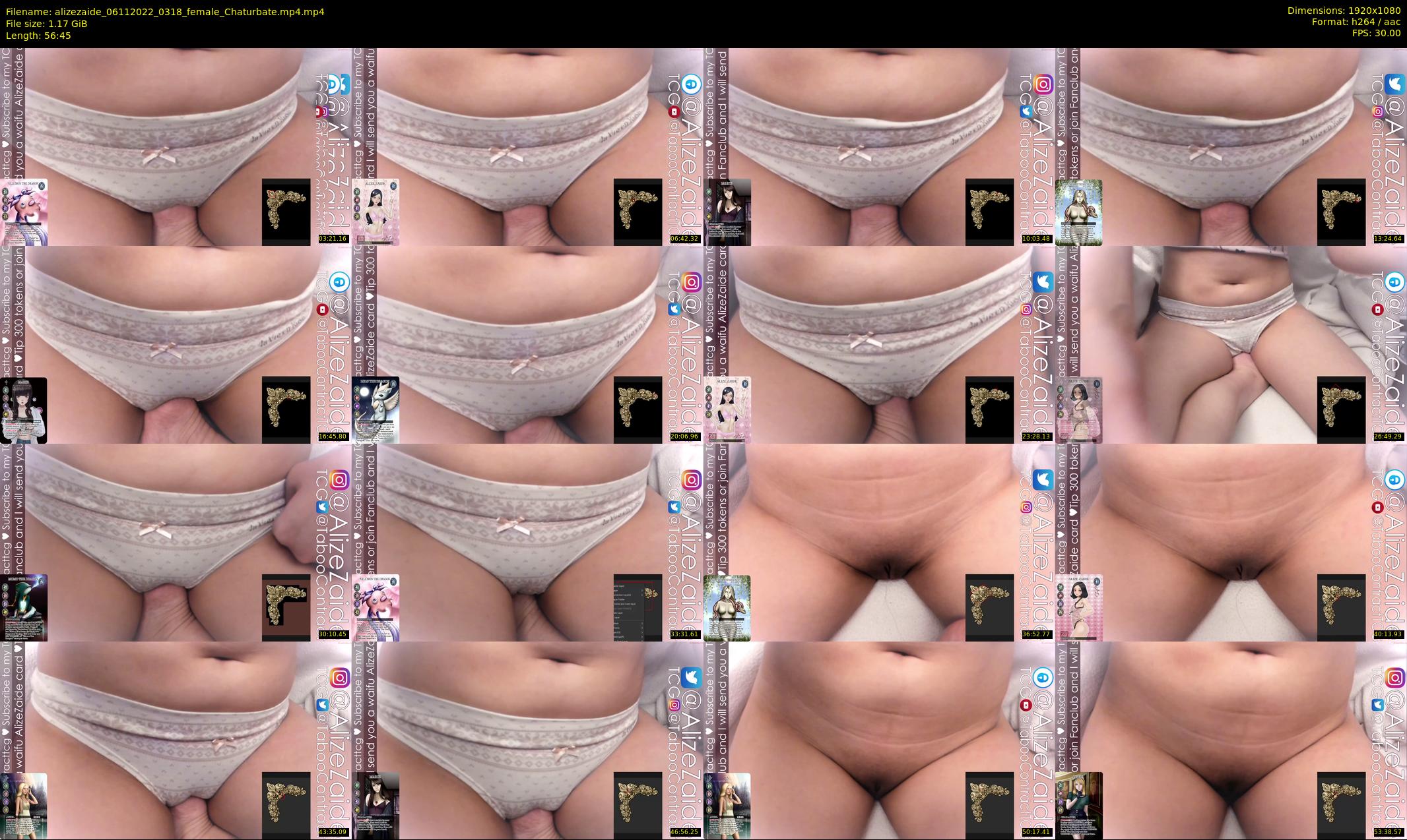 alizezaide — 57 minute Chaturbate female cam show recording, 1080p, Nov 6, 2022