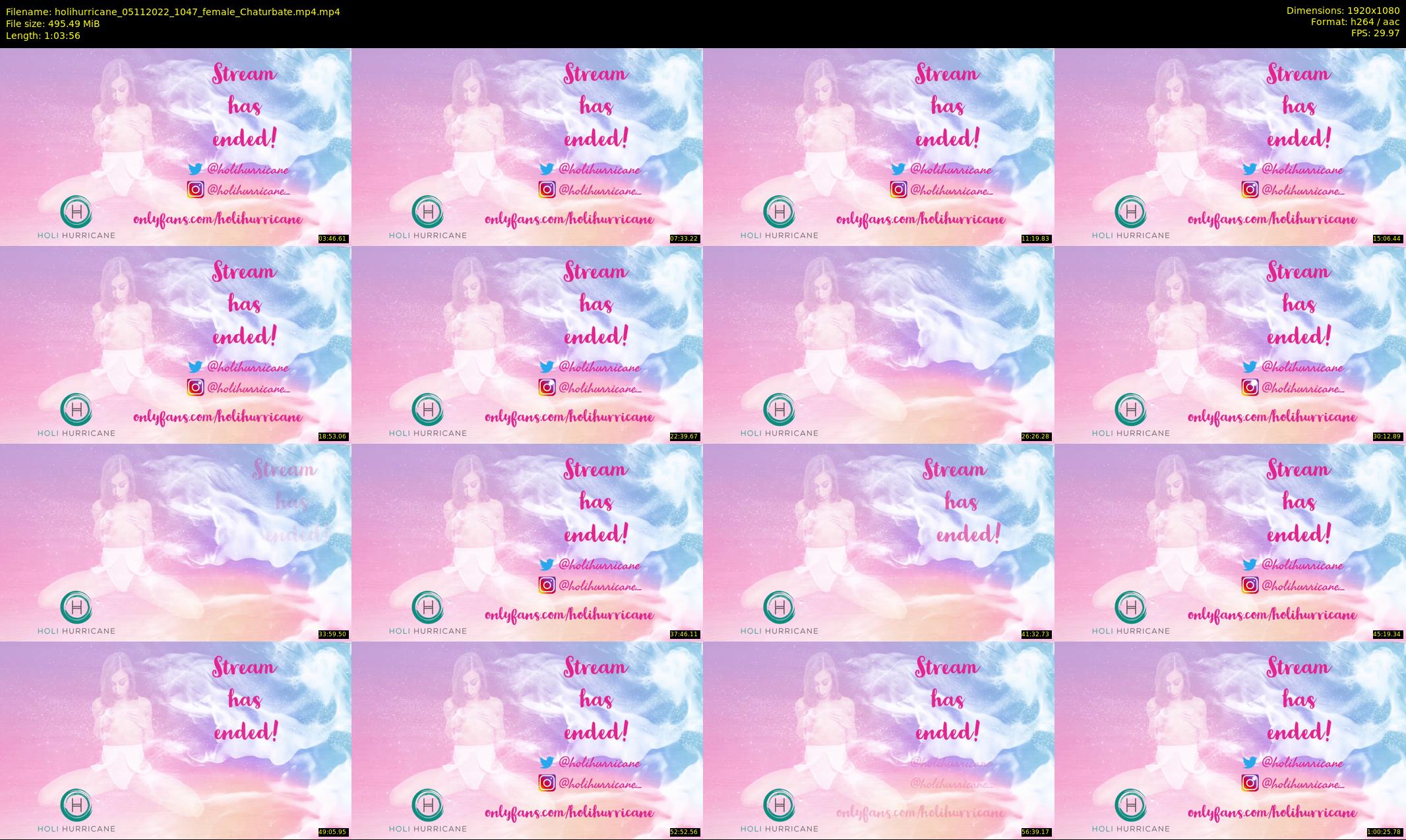 holihurricane — 64 minute Chaturbate female cam show recording, 1080p, Nov 5, 2022
