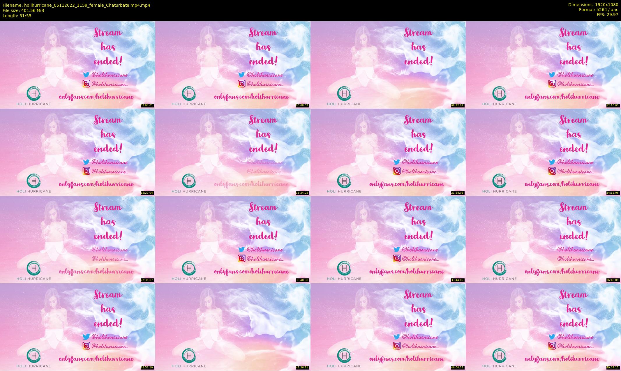 holihurricane — 52 minute Chaturbate female cam show recording, 1080p, Nov 5, 2022