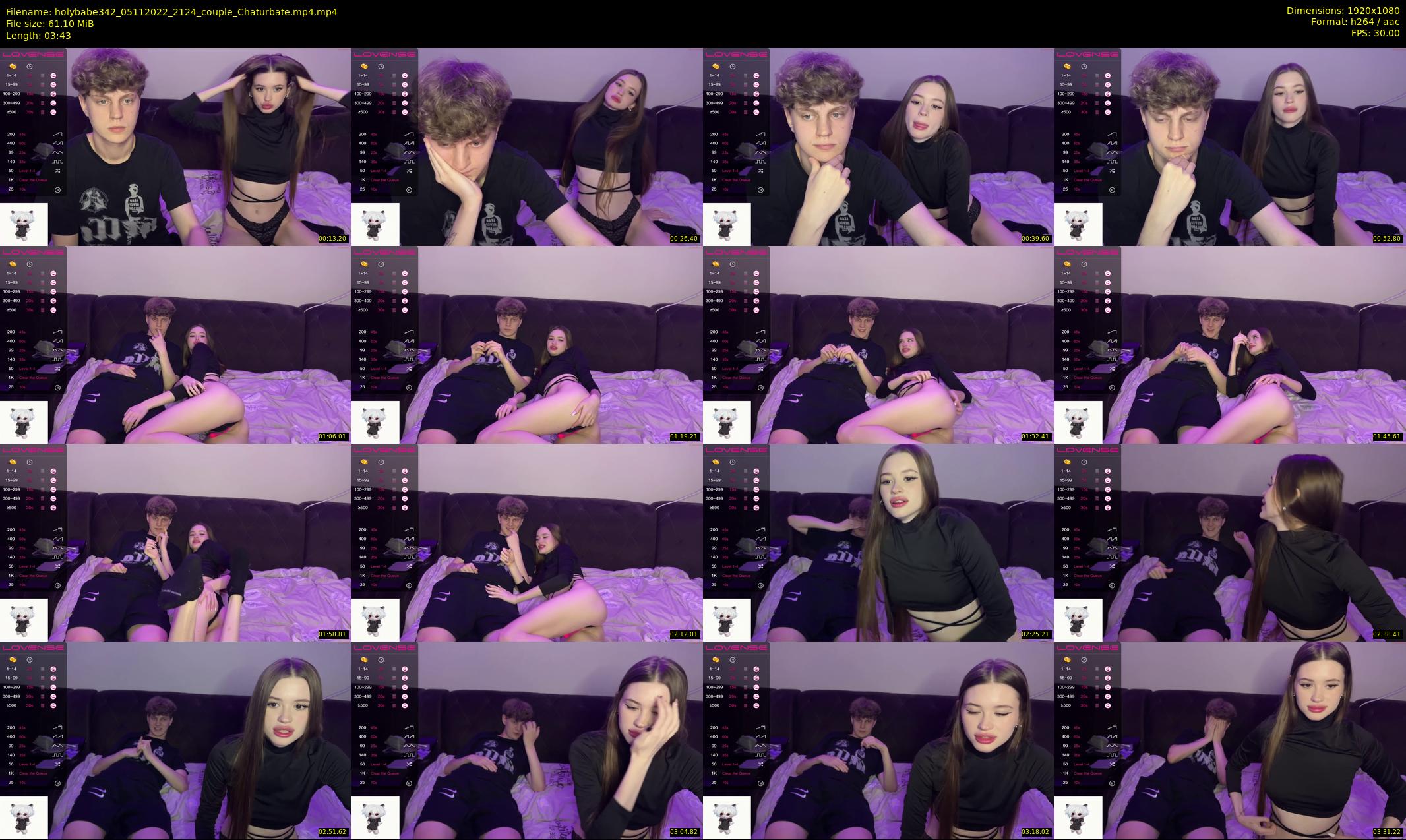 holybabe342 — 4 minute Chaturbate couple cam show recording, 1080p, Nov 5, 2022