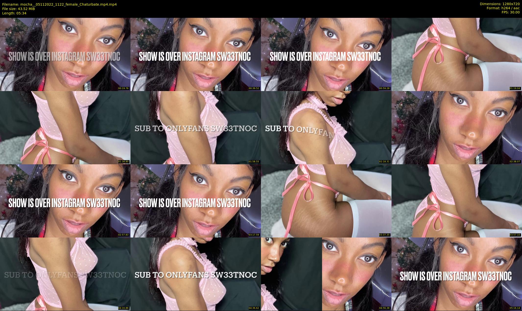mocha_ — 6 minute Chaturbate female cam show recording, 720p, Nov 5, 2022