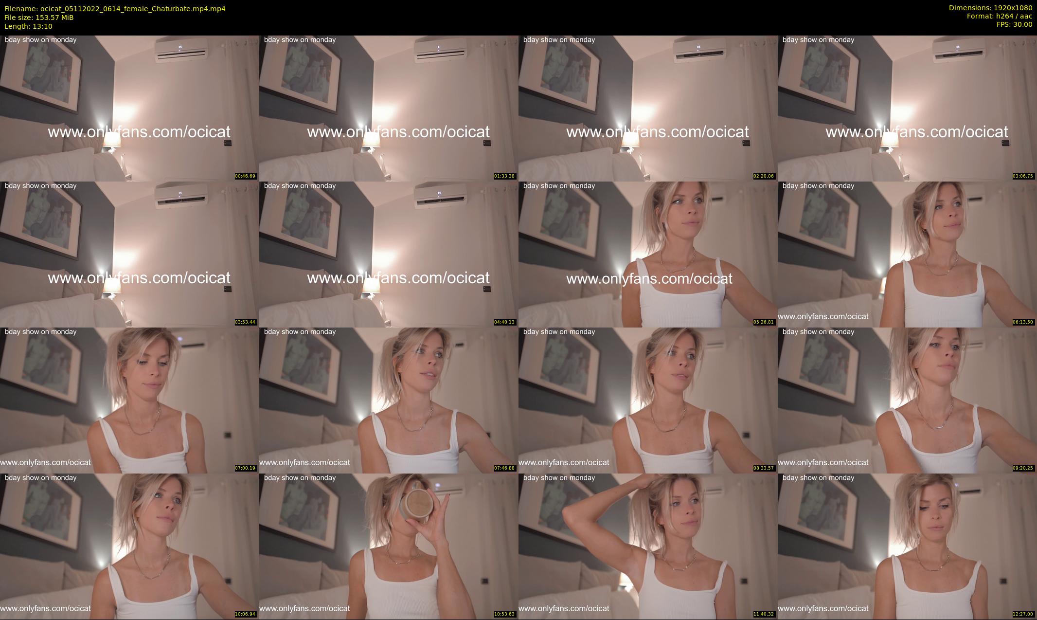 ocicat — 14 minute Chaturbate female cam show recording, 1080p, Nov 5, 2022