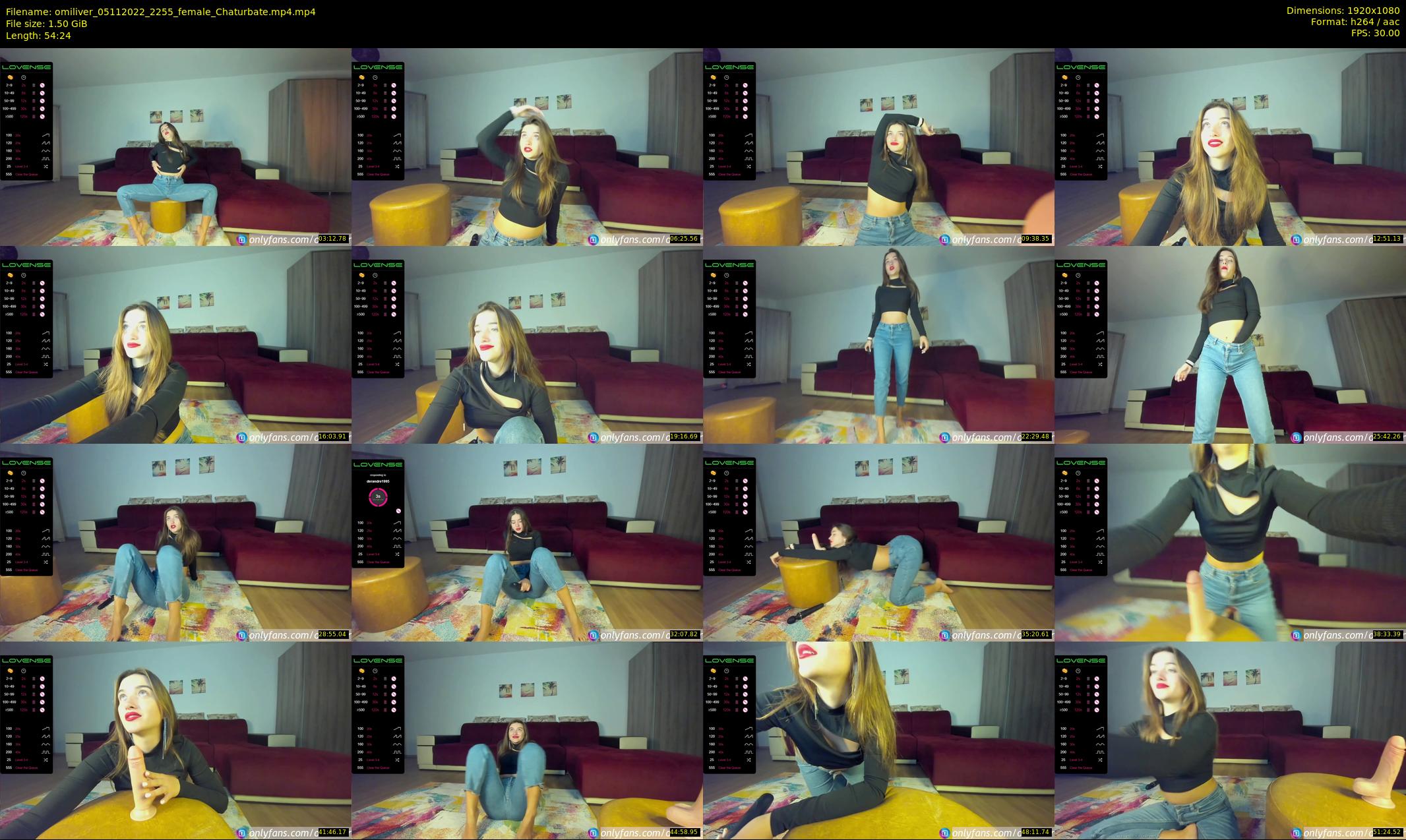 omiliver — 55 minute Chaturbate female cam show recording, 1080p, Nov 5, 2022