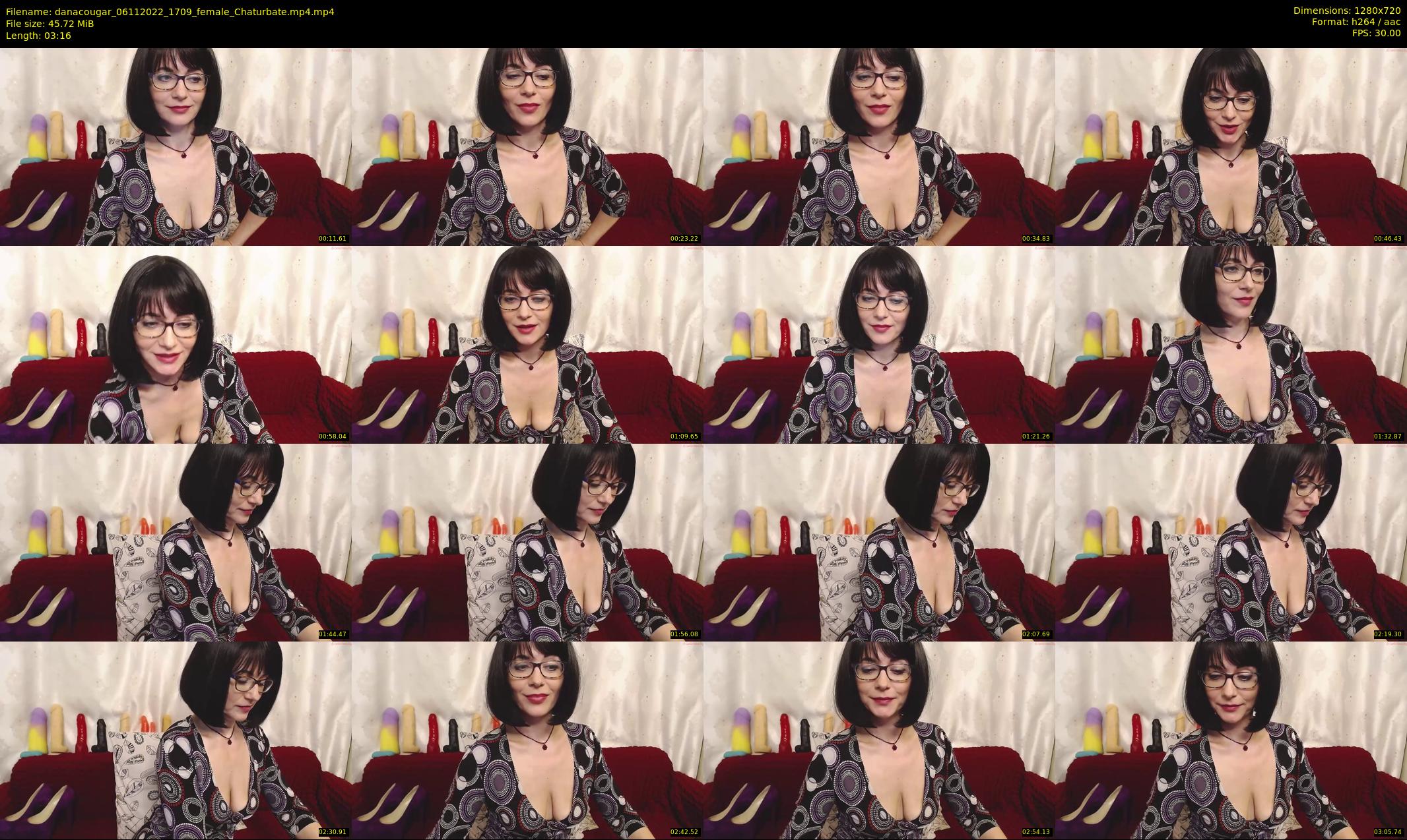 danacougar — 4 minute Chaturbate female cam show recording, 720p, Nov 6, 2022