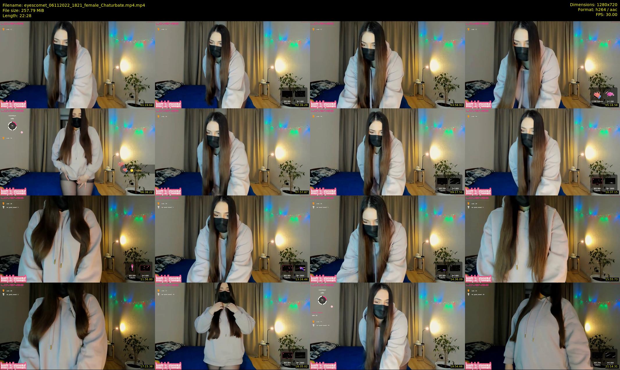 eyescomet — 23 minute Chaturbate female cam show recording, 720p, Nov 6, 2022