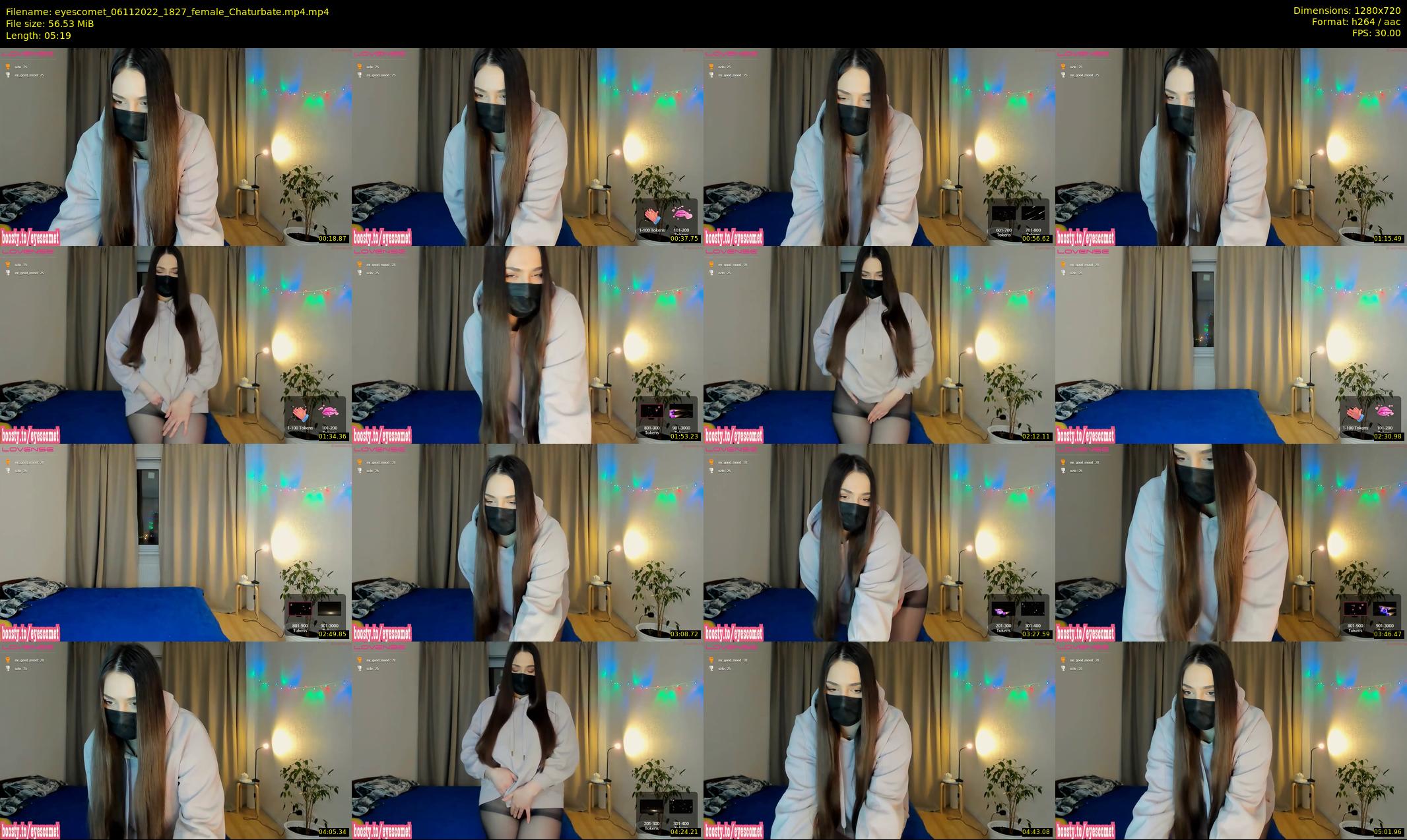 eyescomet — 6 minute Chaturbate female cam show recording, 720p, Nov 6, 2022