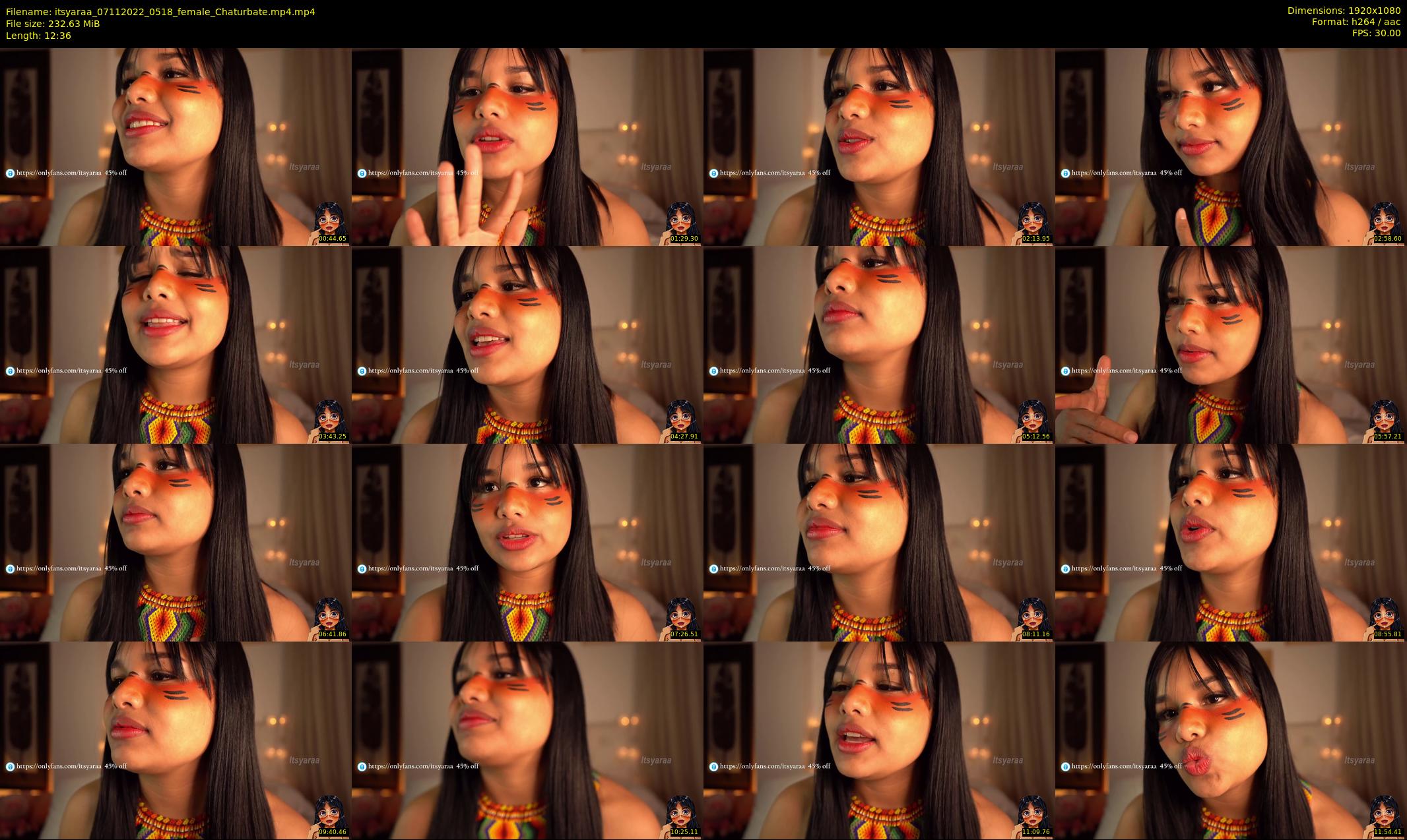 itsyaraa — 13 minute Chaturbate female cam show recording, 1080p, Nov 7, 2022