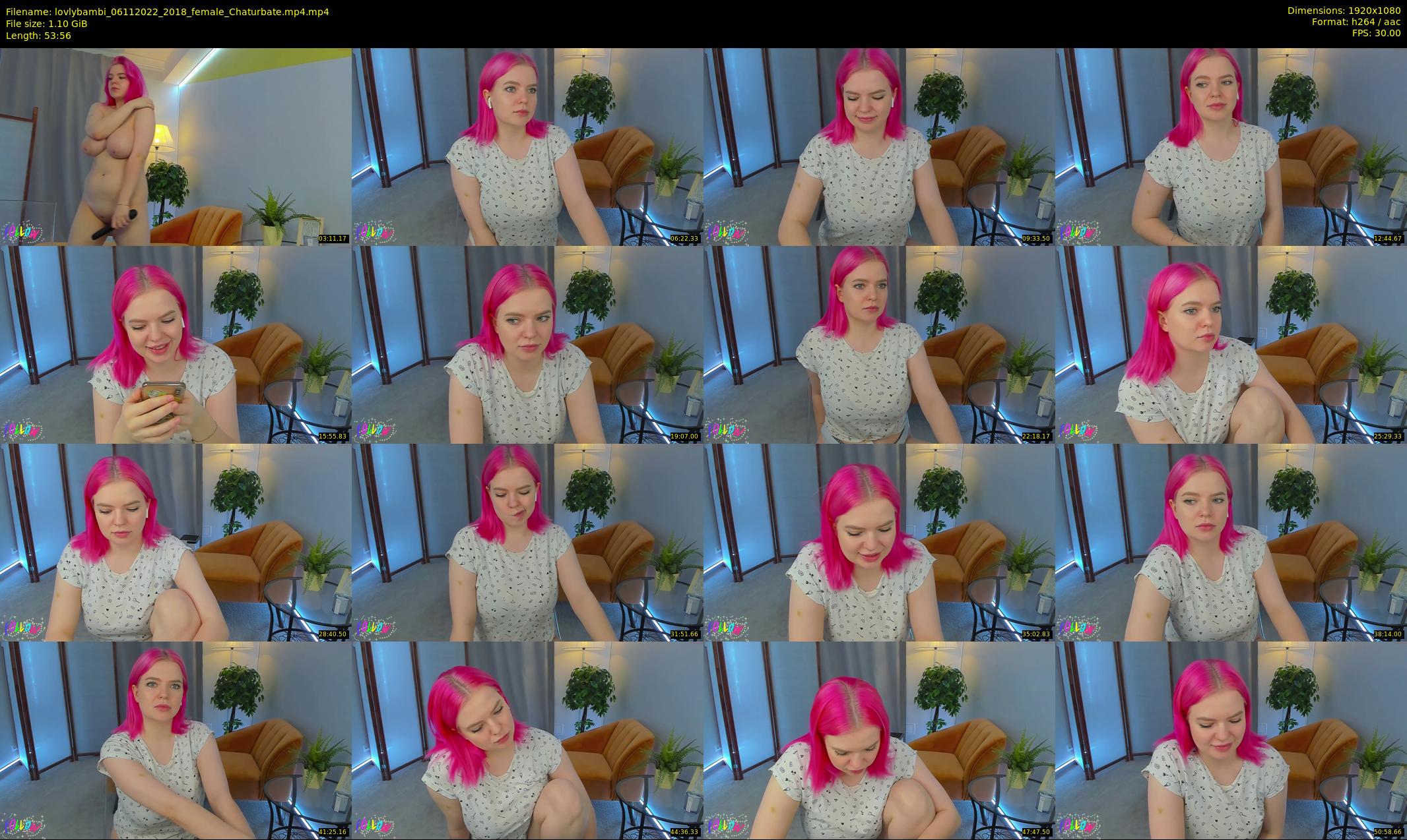 lovlybambi — 54 minute Chaturbate female cam show recording, 1080p, Nov 6, 2022