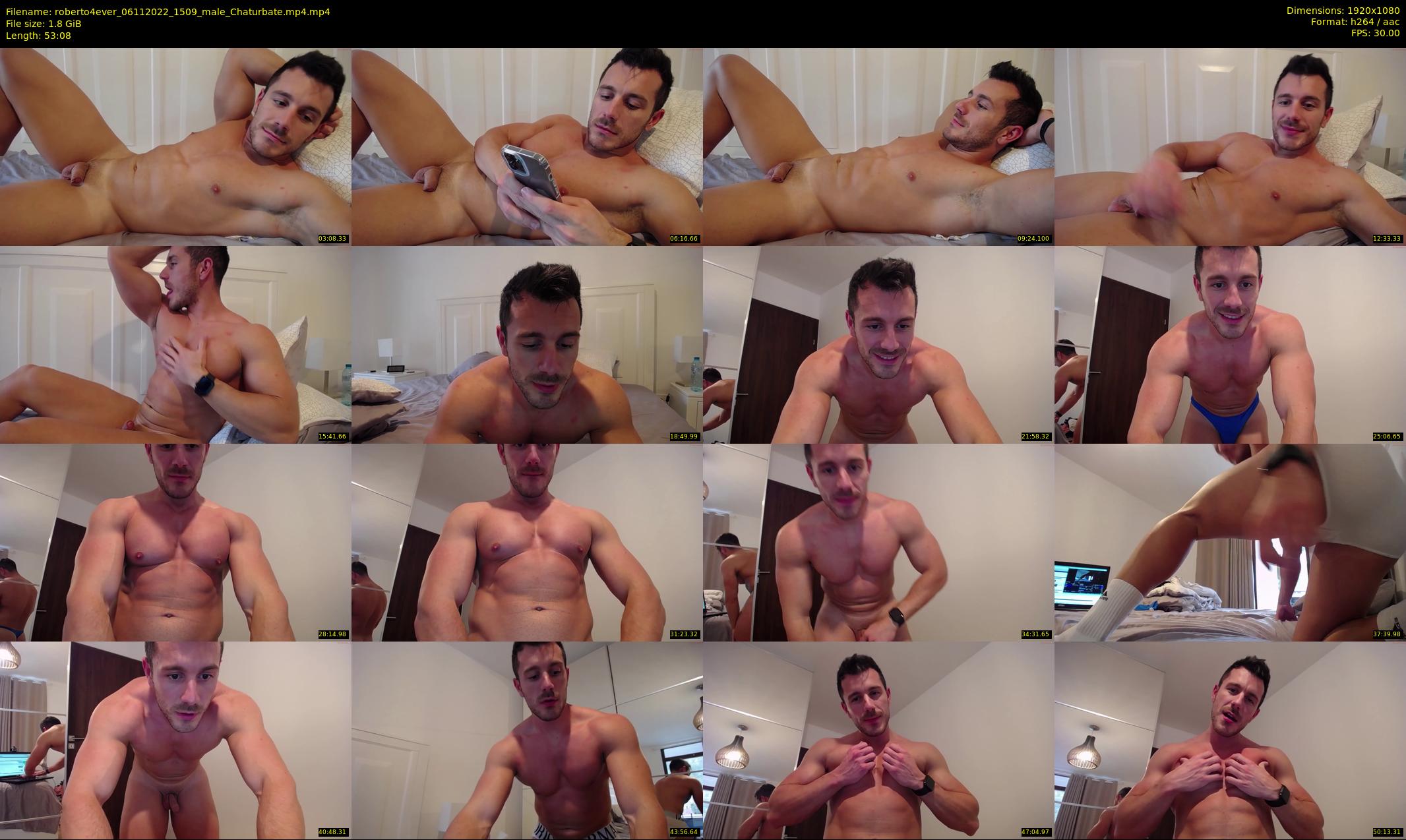 roberto4ever — 54 minute Chaturbate male cam show recording, 1080p, Nov 6, 2022