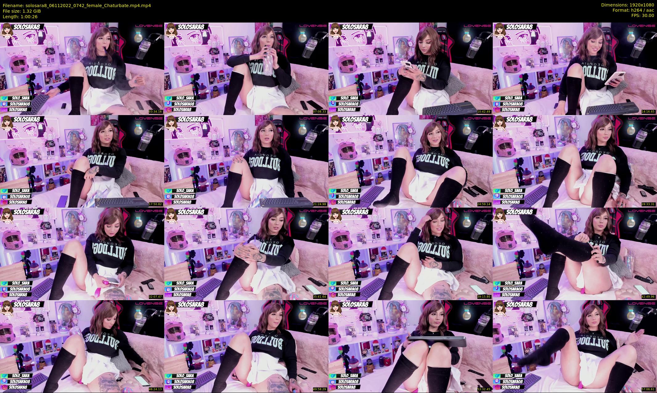 solosara8 — 61 minute Chaturbate female cam show recording, 1080p, Nov 6, 2022