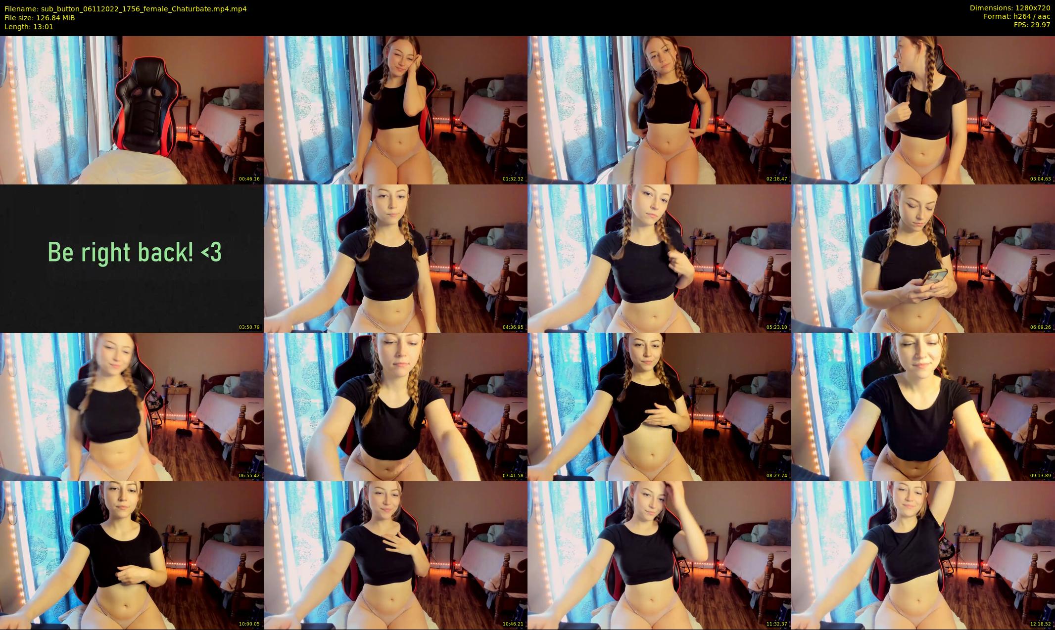 sub_button — 14 minute Chaturbate female cam show recording, 720p, Nov 6, 2022