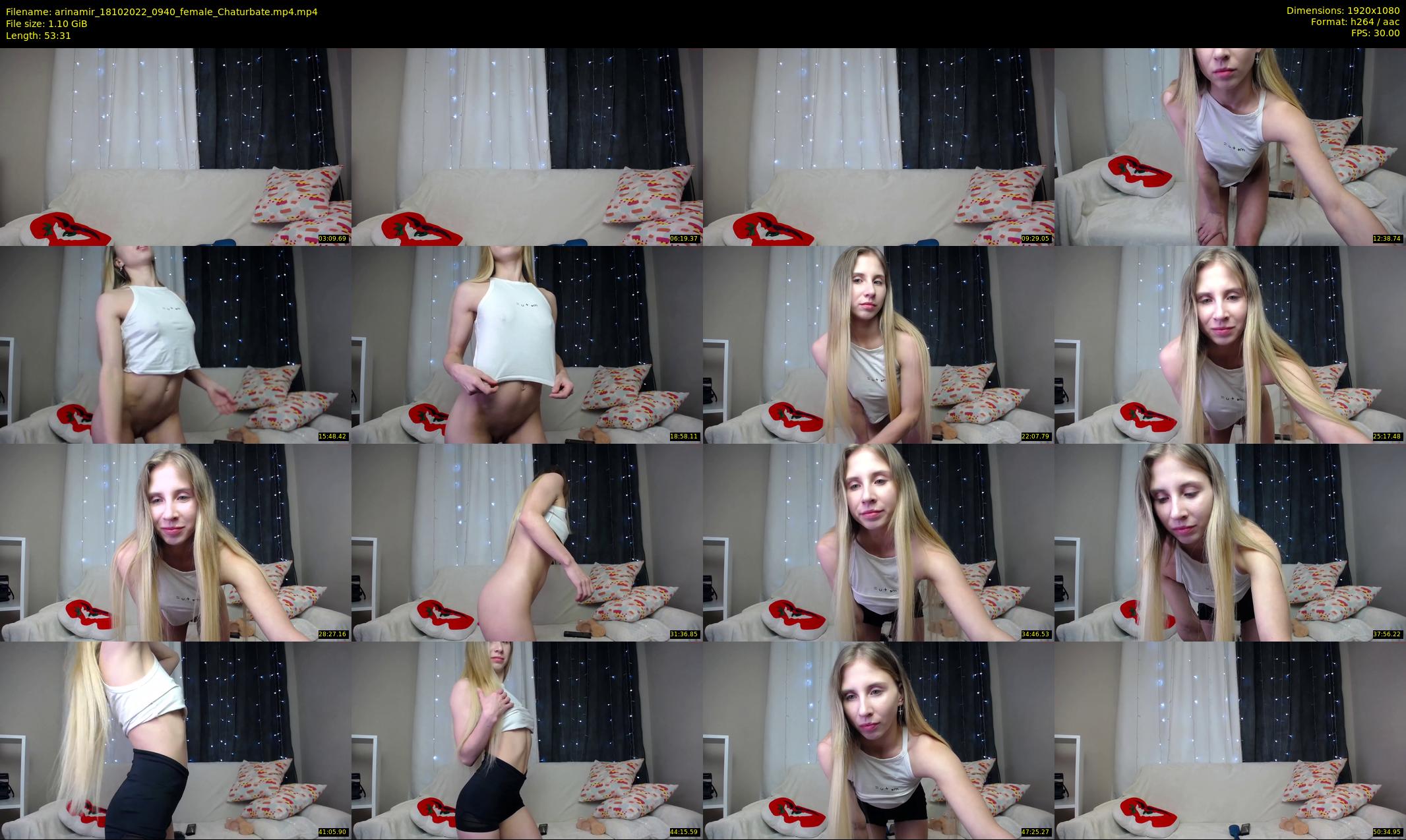 arinamir — 54 minute Chaturbate female cam show recording, 1080p, Oct 18, 2022