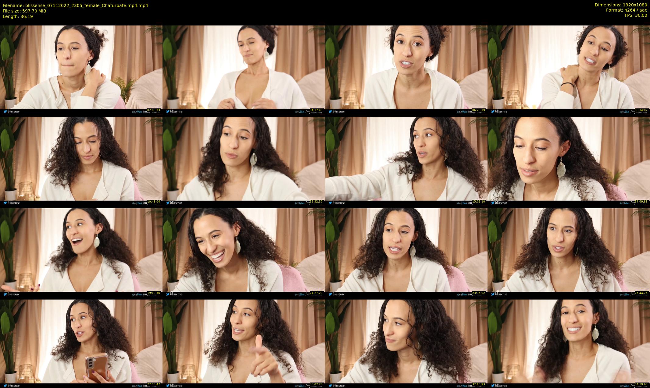 blissense — 37 minute Chaturbate female cam show recording, 1080p, Nov 7, 2022