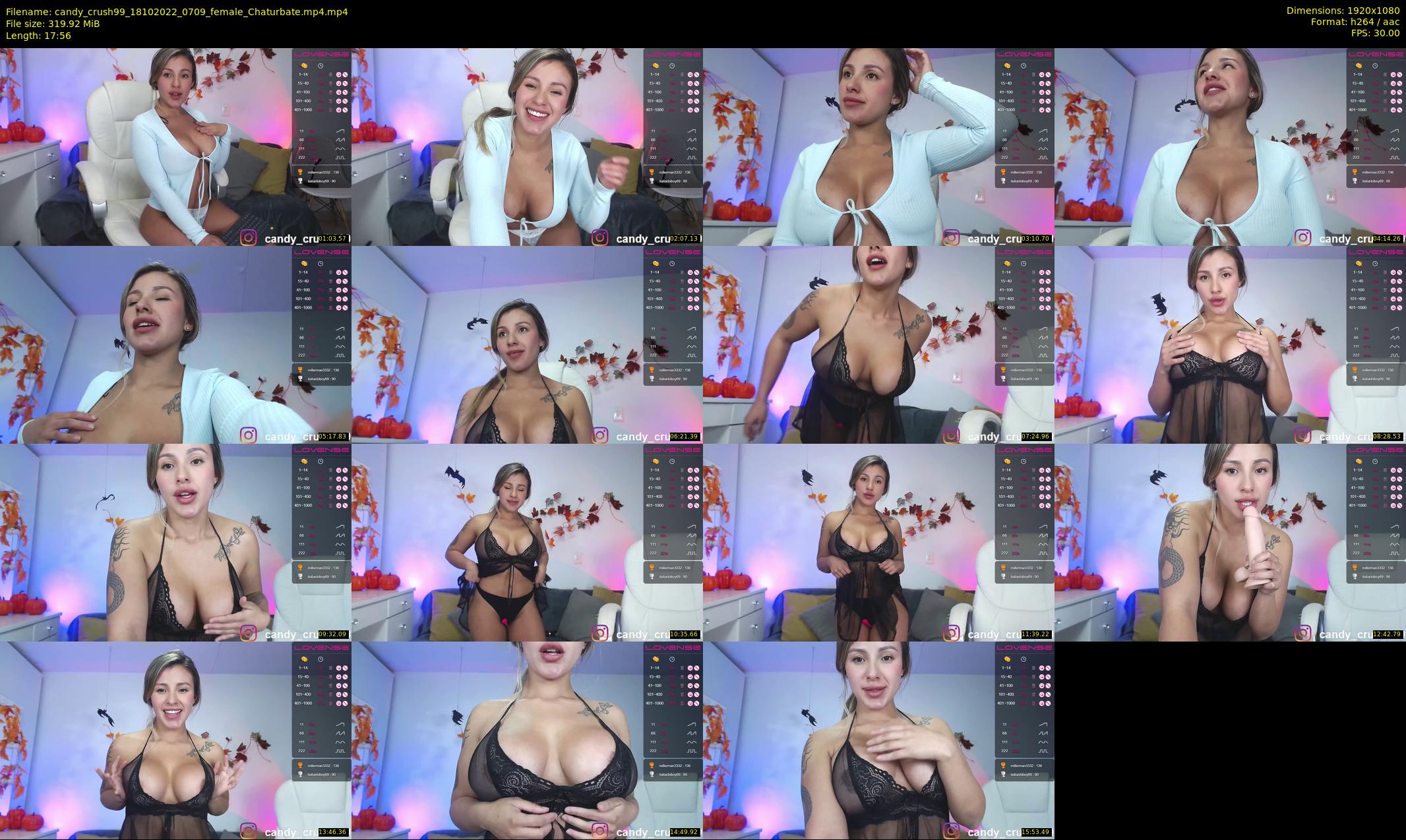 candy_crush99 — 18 minute Chaturbate female cam show recording, 1080p, Oct 18, 2022