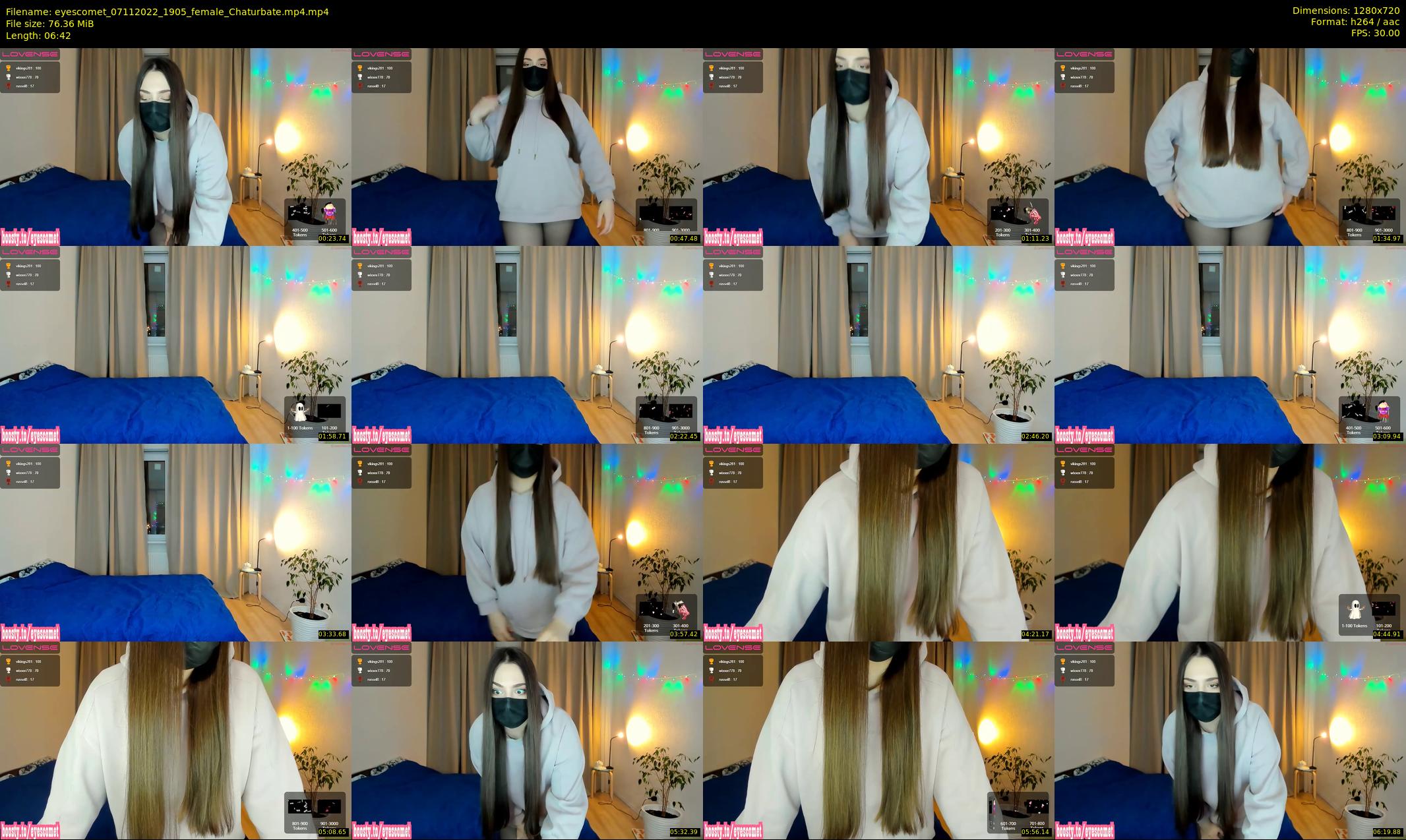 eyescomet — 7 minute Chaturbate female cam show recording, 720p, Nov 7, 2022