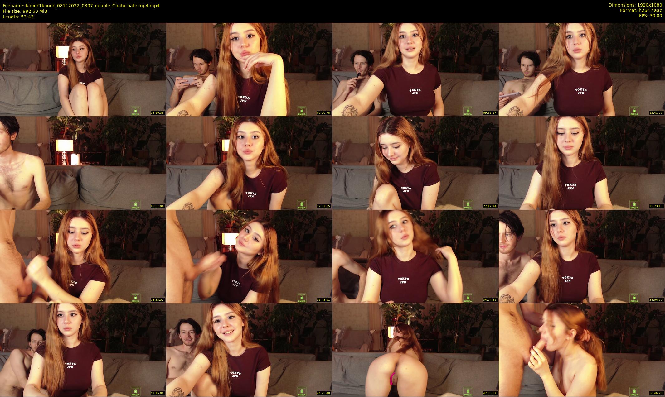 knock1knock — 54 minute Chaturbate couple cam show recording, 1080p, Nov 8, 2022