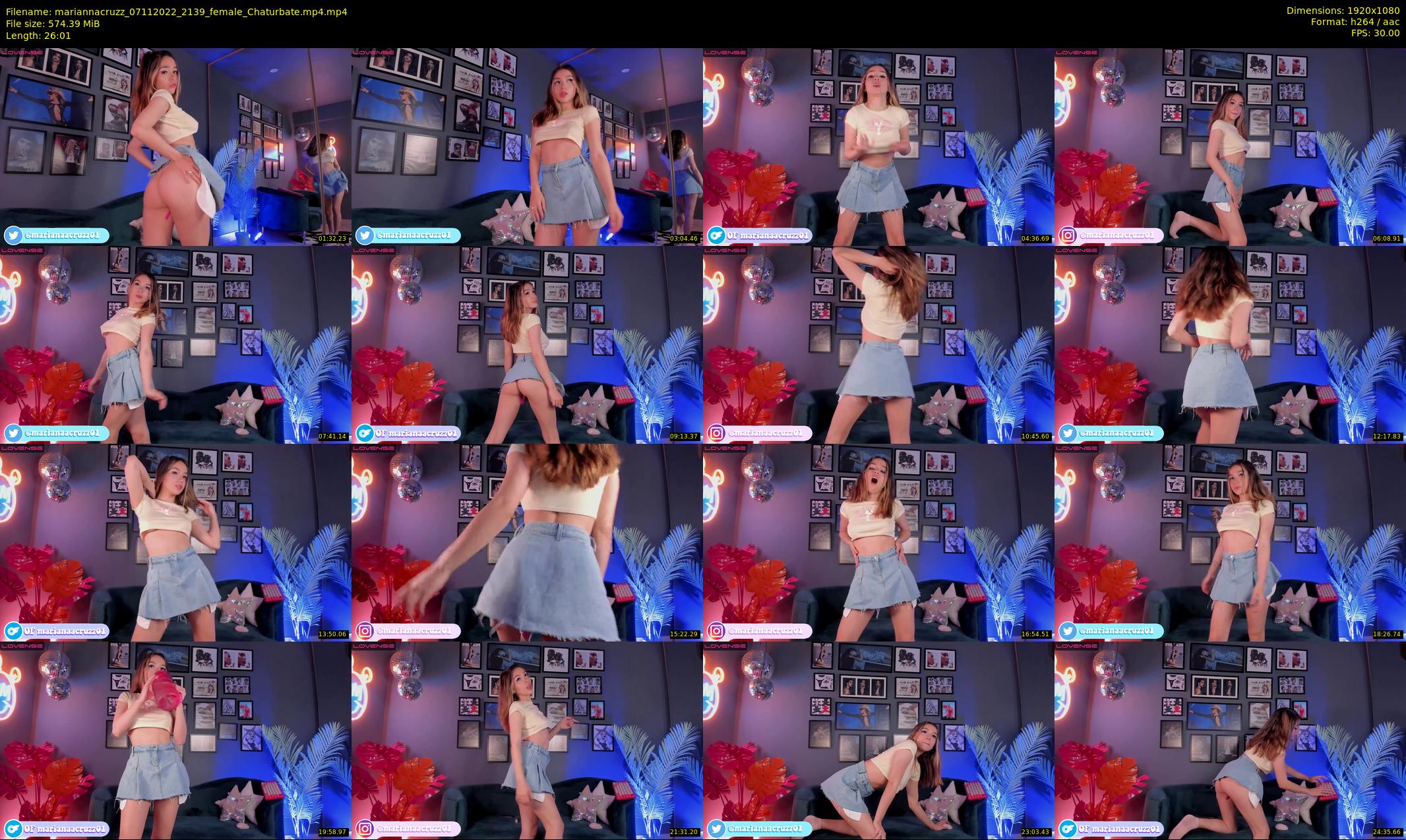 mariannacruzz — 27 minute Chaturbate female cam show recording, 1080p, Nov 7, 2022